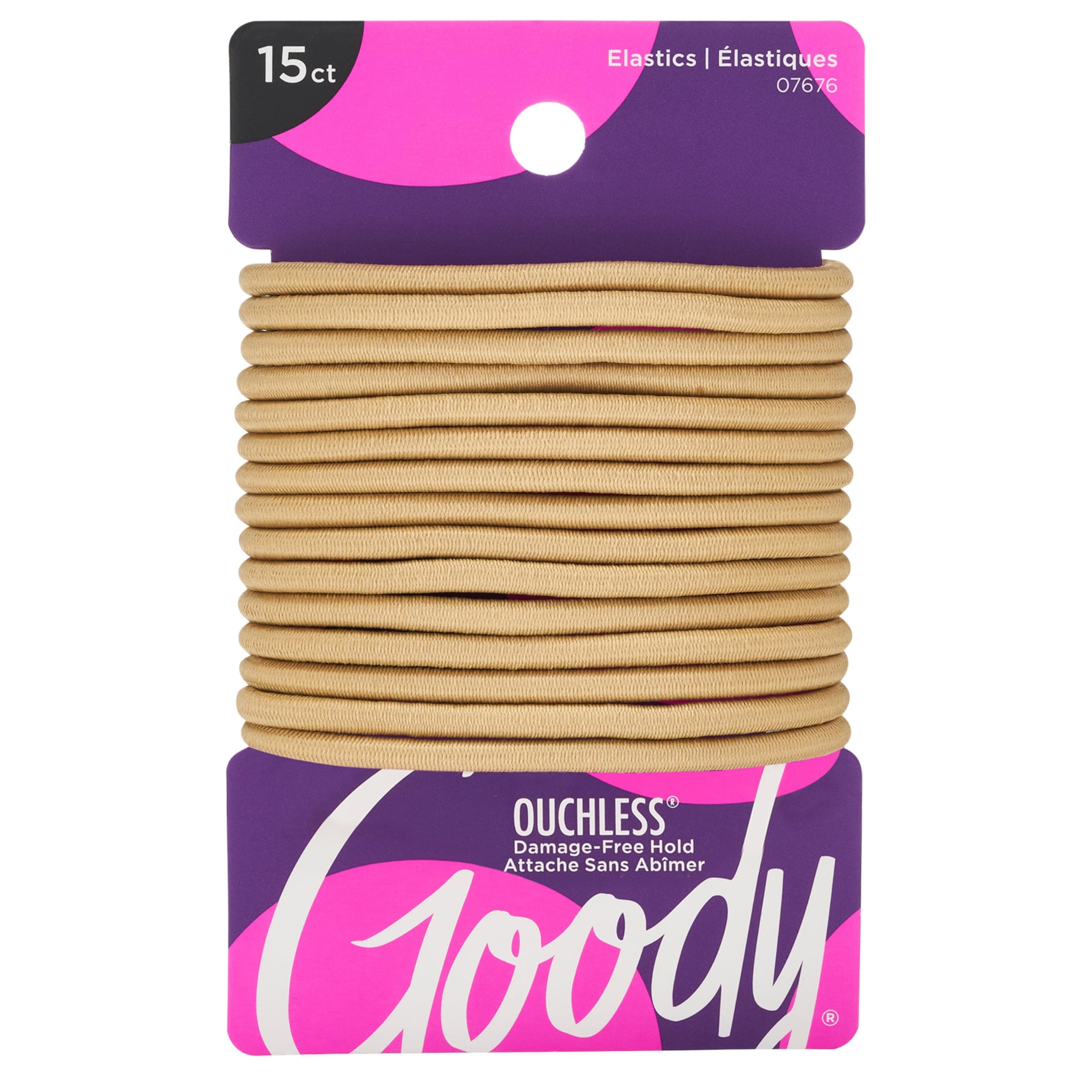 Goody 1942073 Ouchless Braided Elastics, Blonde ' 15 Units