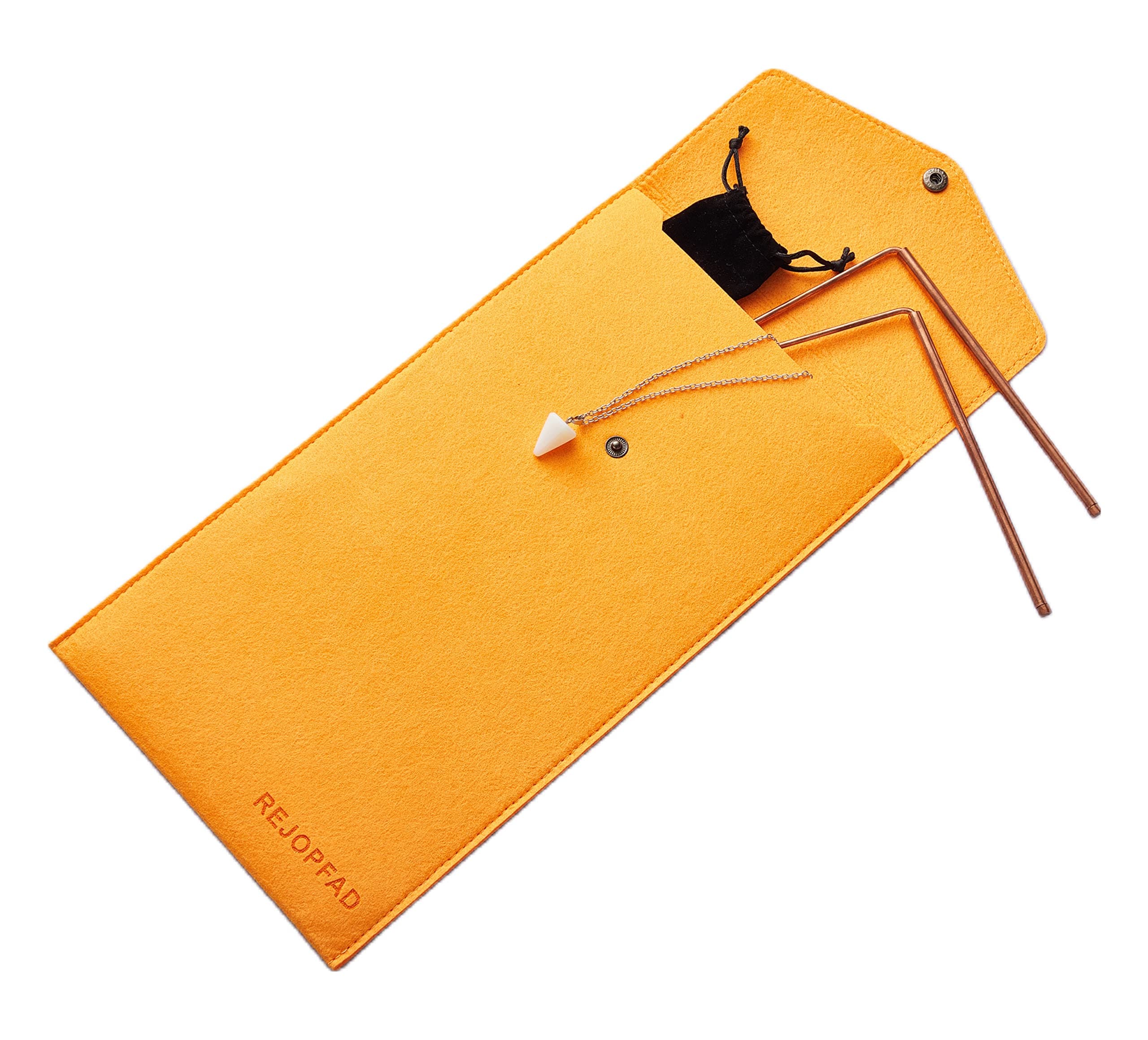 Dowsing Rods Copper - 99.9% Copper Dowsing Rods and Dousing Pendulum with Bag - Ghost Hunting, Water Witching, Spirit Divining etc.