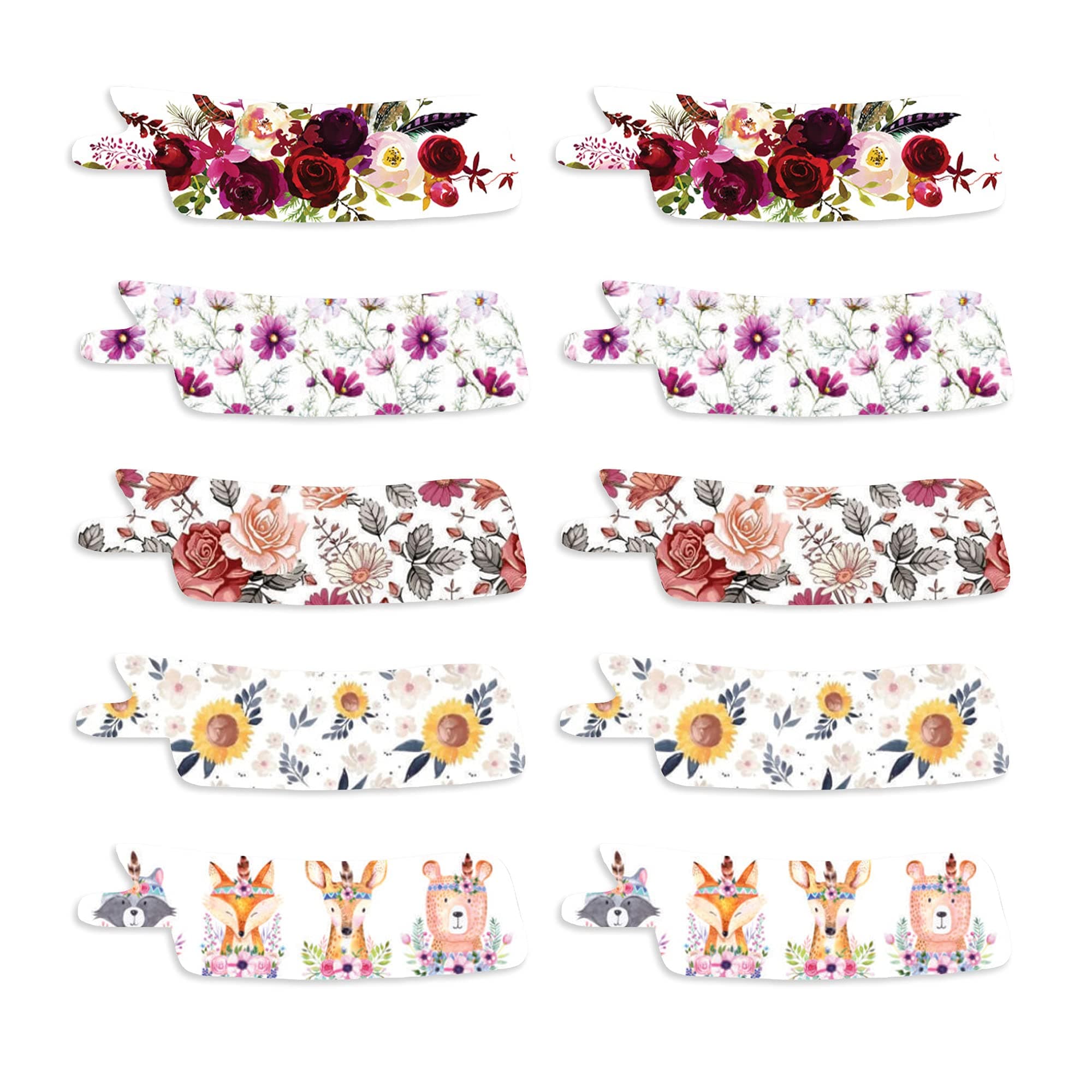 A Simple Patch Nasogastric or Oxygen Tube precut Adhesive Tape Floral Mix x 10 Pack. (Mix Pack)