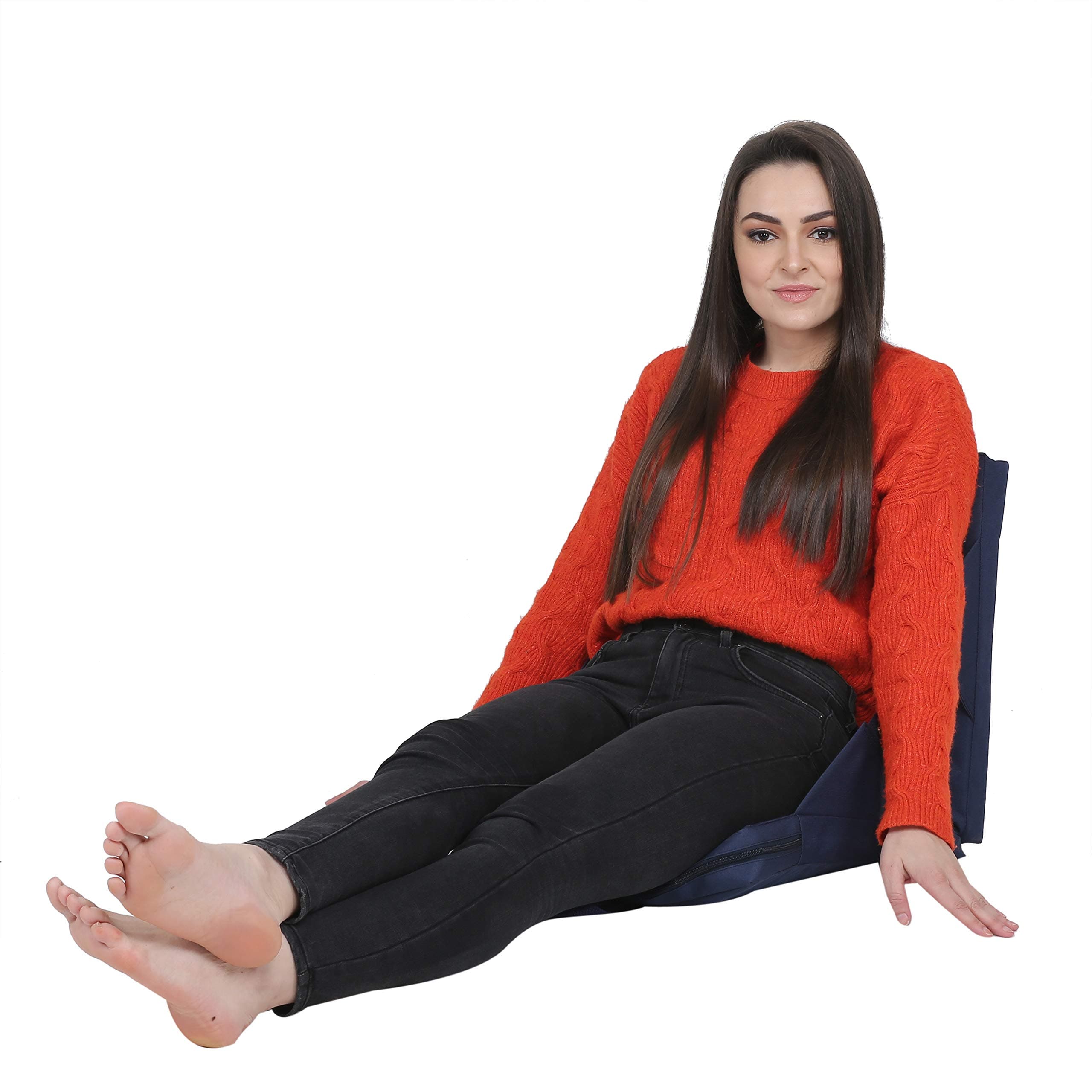 Orion 7 Portable Lightweight Outdoor Foldable Meditation, Camping and Yoga Chair (Navy Blue)