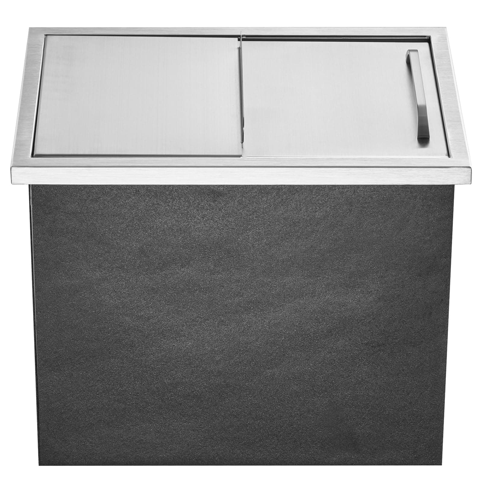 Happybuy Drop in Ice Chest 18L x 12W x 14.5H Inch Stainless Steel Ice Cooler with Sliding Cover Drop in Ice Bin Included Drain-Pipe and Drain Plug for Cold Wine Beer