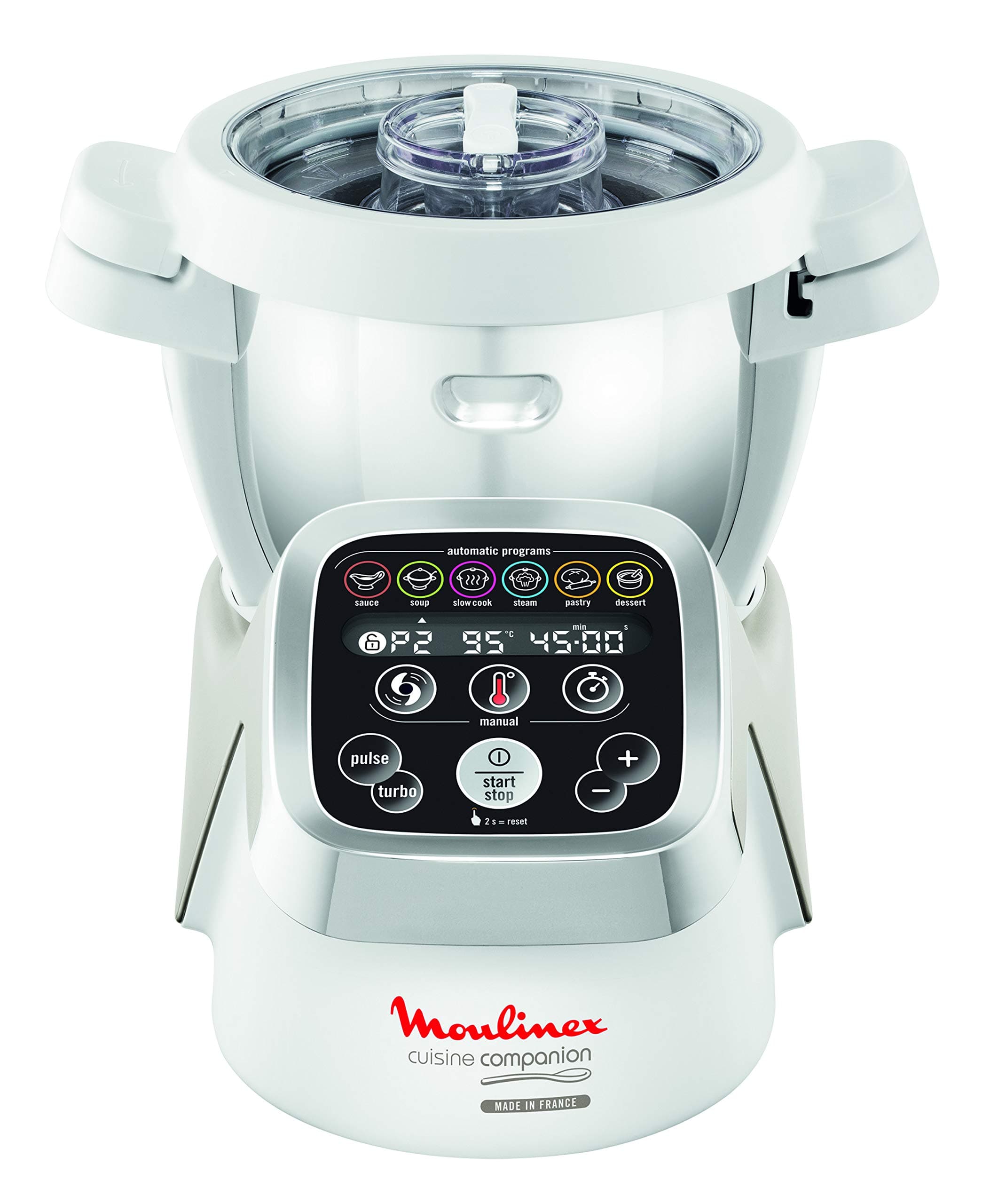 Cuisine Companion HF800A13 Robot Kitchen with 6 Automatic Programs, 4.5 L Capacity 6 People, 12 Speeds and Temperature from 30º to 130º, Keep Warm Function 45 min