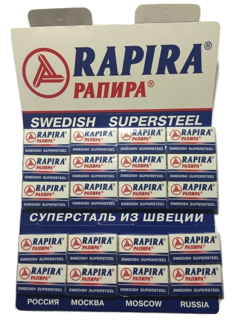100 Rapira Swedish Super Steel Razor Blades