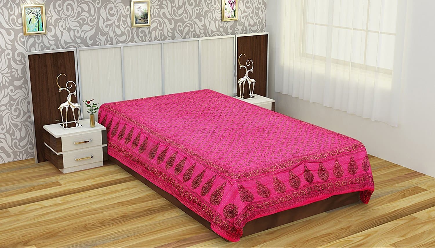 Sovam International Single Quilt, Indian Quilt, Razai, Jaipuri Razai, Blanket, Quilt Twin Multi