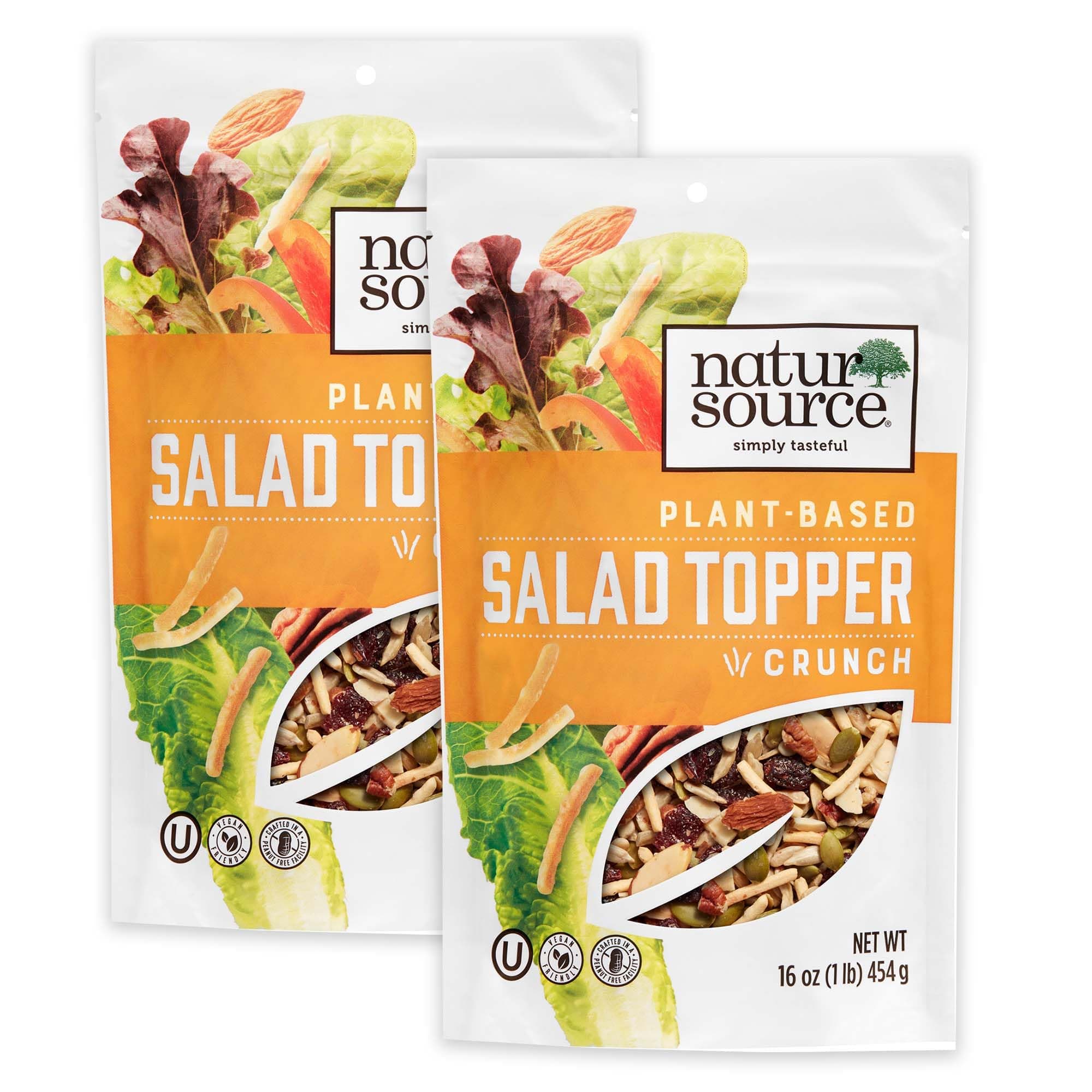 NaturSourceSalad Topper Crunch - Salad Toppings, Salad Mix, Salad Toppers Seeds and Cranberries, Crunchy, Mixed Seeds for Salad, Oatmeal or Yogurt, Natural, Gluten Free - 16 Oz (1 Lb) (Pack of 2)