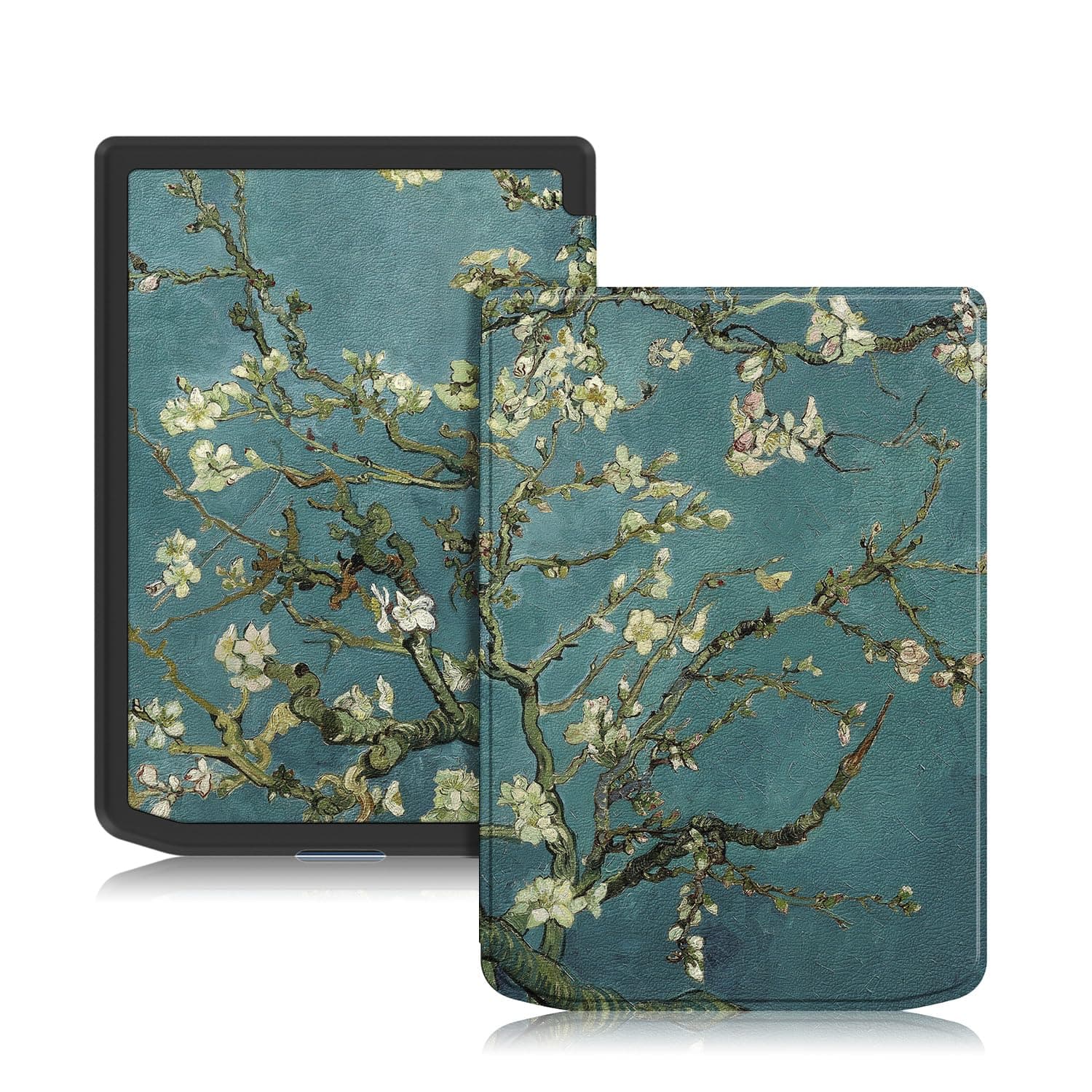 Case for Pocketbook Verse ‎PB629 /Verse Pro PB634 E-Reader 6 Inch,Flip-Cover with auto Sleep/Wake Function,Blossom