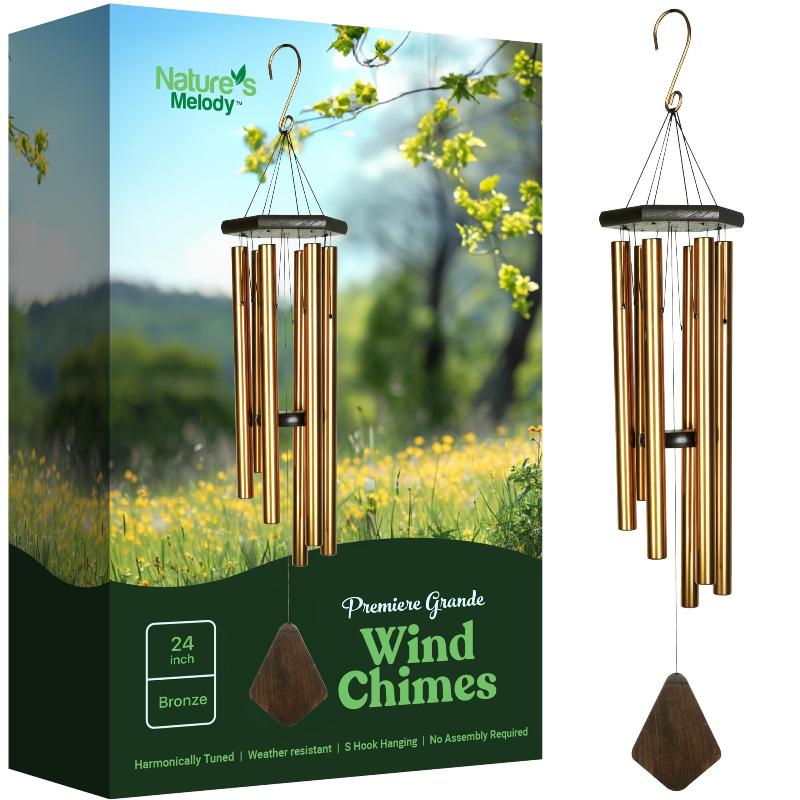 PG24BR 24-Inch Premiere Grande Wind Chime - Bronze