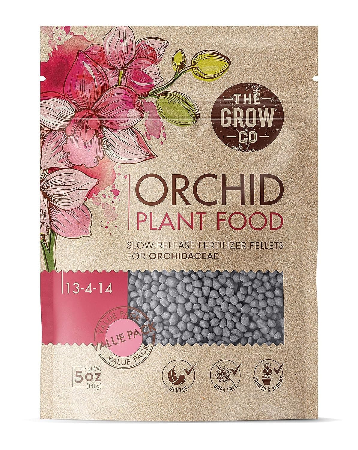 Bloom Booster Fertilizer Pellets for Orchids in Pots - Slow Release Nutrients for Healthy Flower & Reblooms
