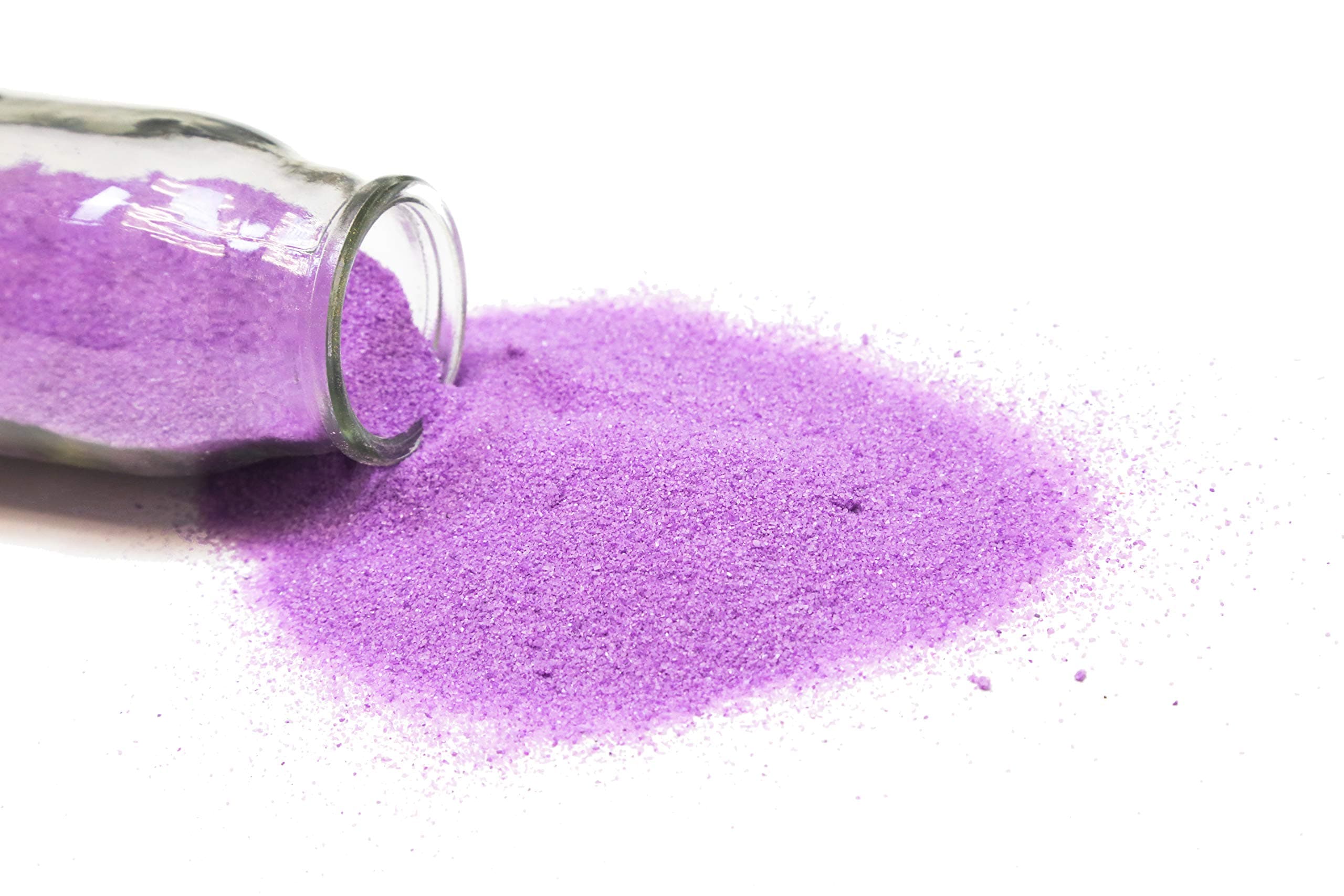 WGV Unity Colored Fine Sand 1 Pound DIY Crafts, Vase Filler, Therapy Play, Planter Terrarium Centerpiece Design for Wedding Party Event Home Office Garden Decor, Purple