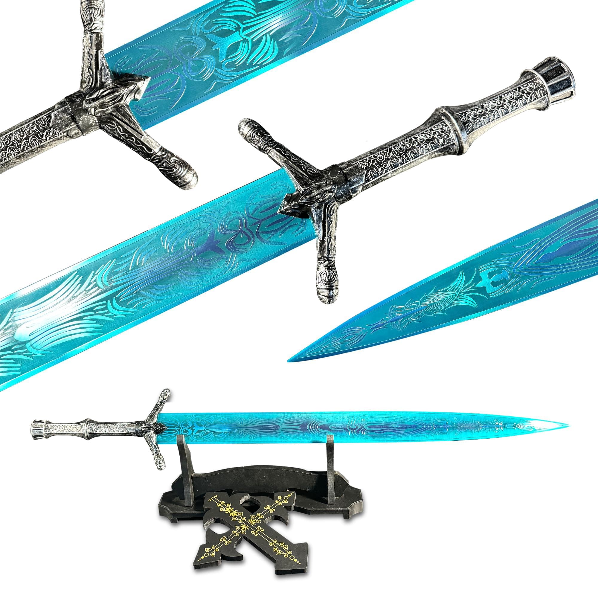 Mehaimes Moonlight Greatsword Sword Full Metal 39" Dark Moon Greatsword Replica Weapon