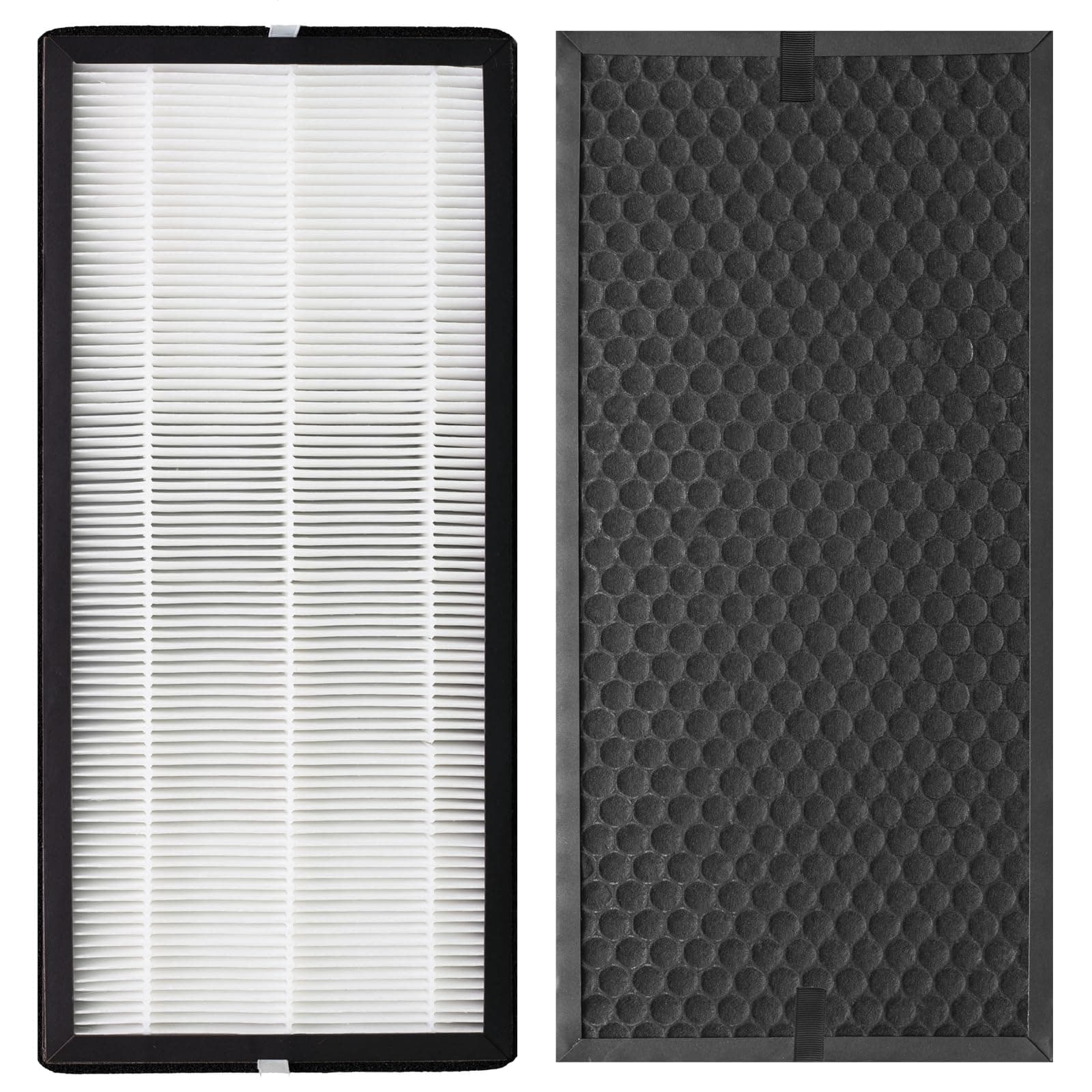 XD6065 Activated Carbon & XD6075 True HEPA Replacement Filter, Compatible with Rowenta PU4020 Intense Pure Air Purifiers, 1 Carbon Odor Eliminator & 1 True HEPA Allergen Remover