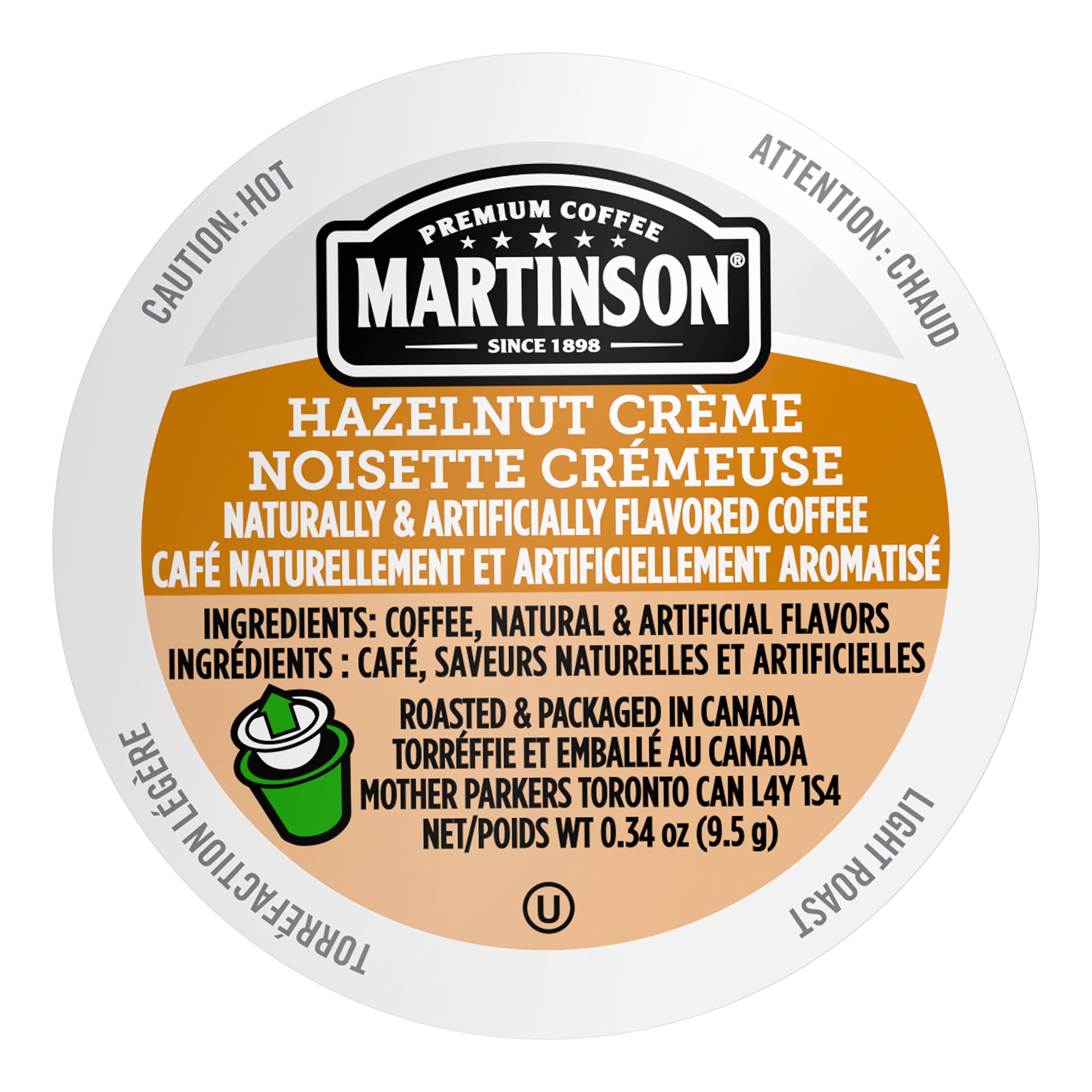 Martinson Single Serve Coffee Capsules, Hazelnut Creme, 24 Count (Pack of 4)