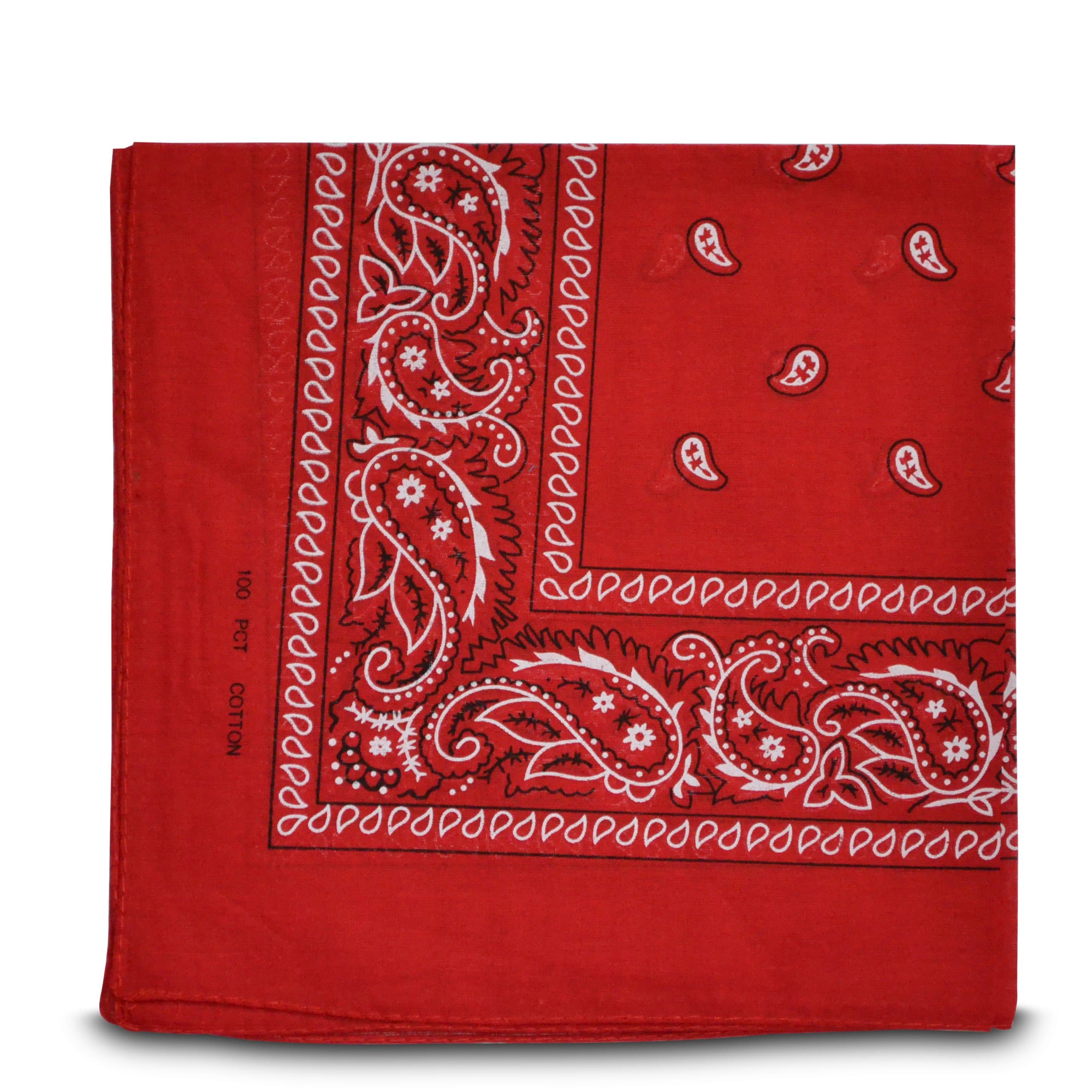 Paisley Style Bandana Red Biker Cow Boy Cow Girl Neck Scarf Neck Wrist Wrap