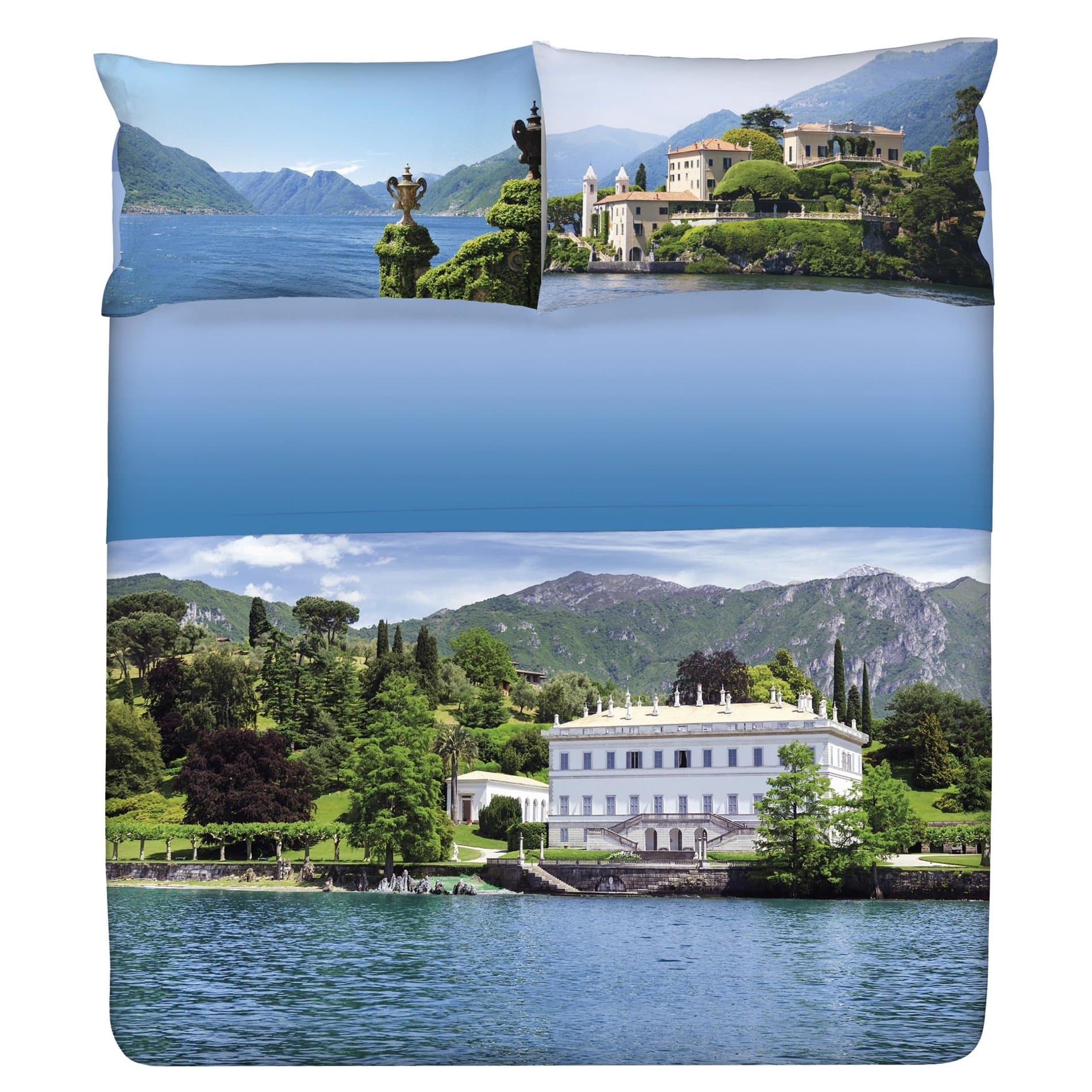 Gabel Planet Como Full Sheet, 100% Cotton, multicoloured, Bedspread, Double, 290 x 250 x 1 cm