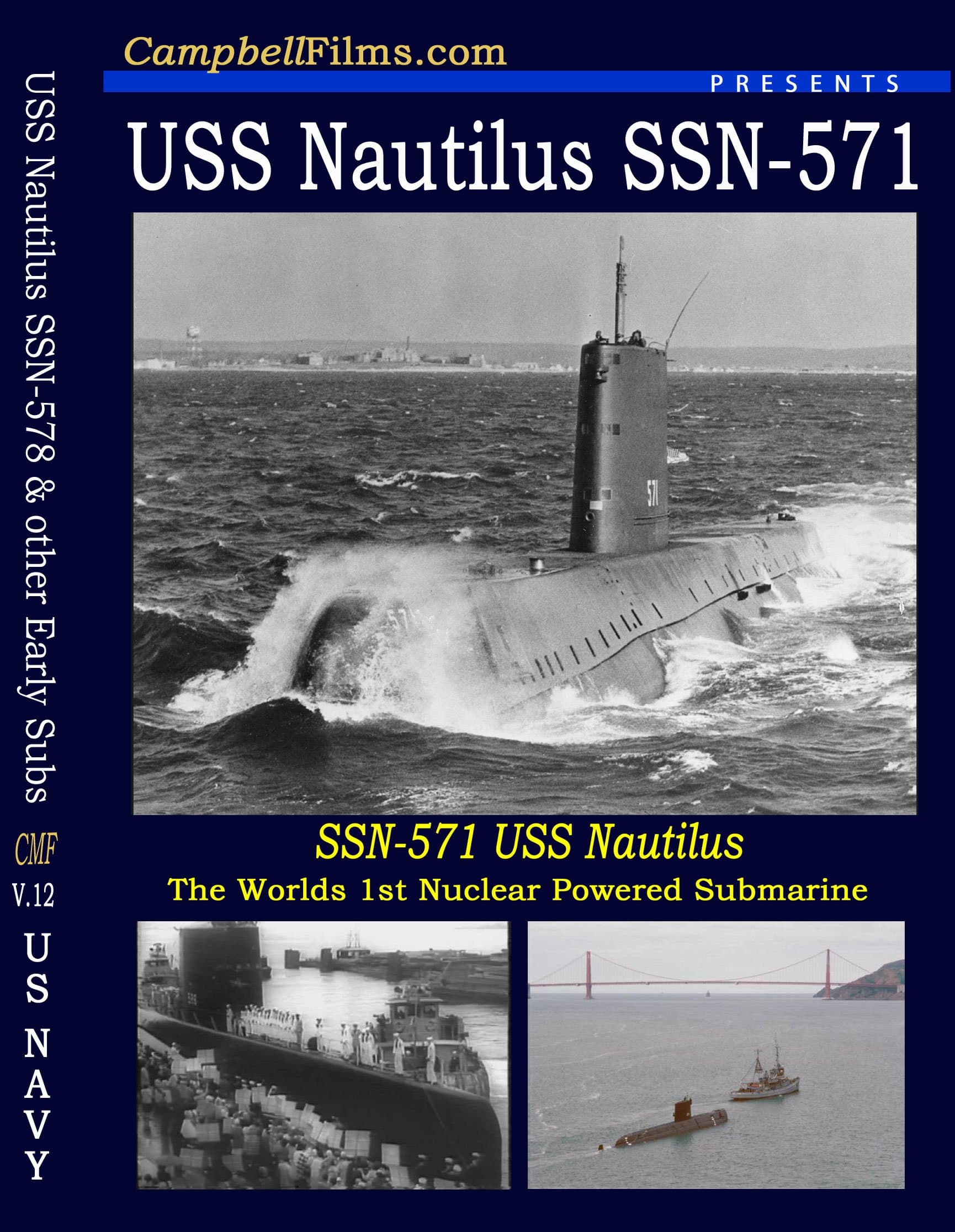 Navy USS Nautilus SSN-571 Submarine old Films North Pole and other Nuclear Submarine DVD