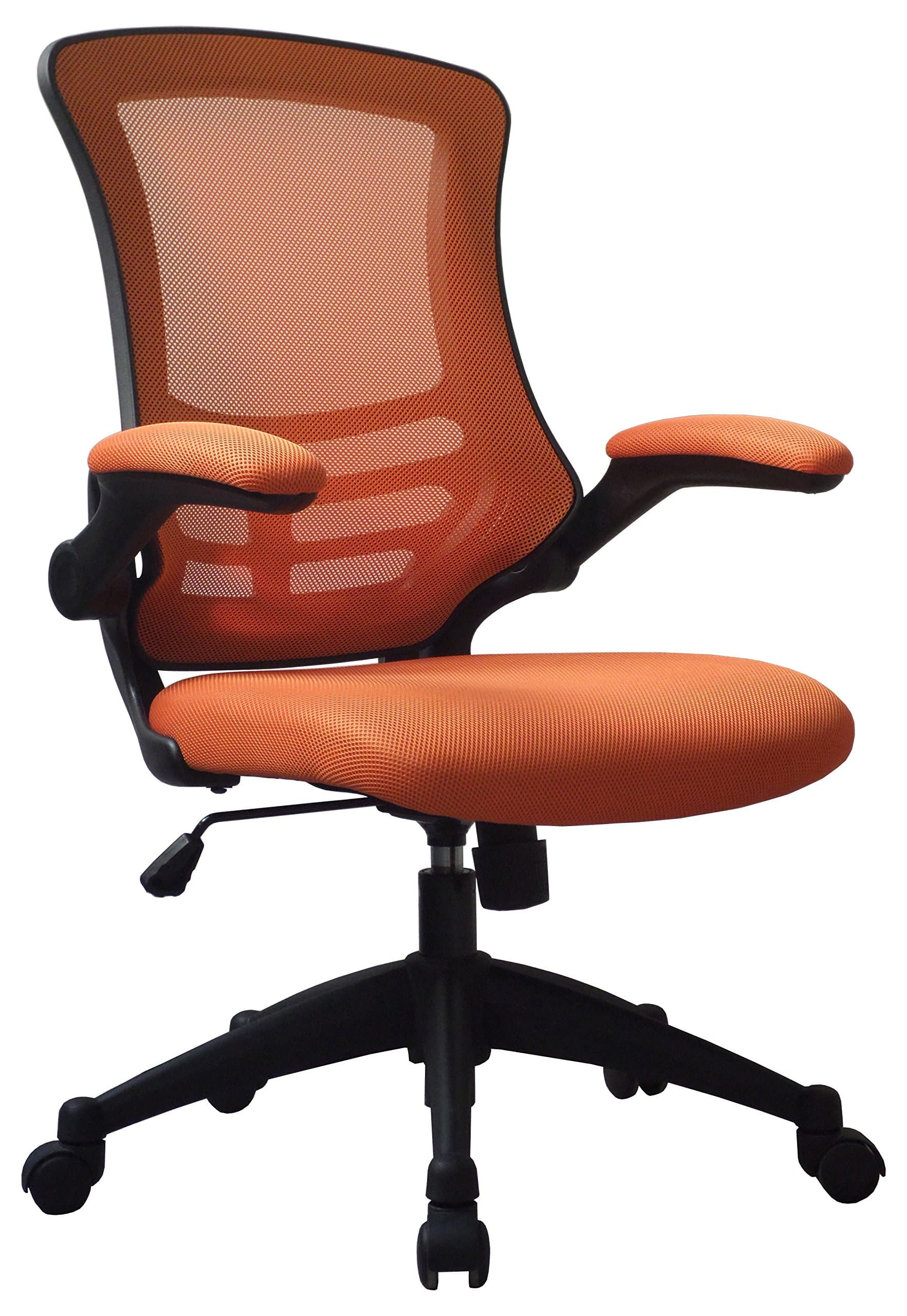 Furniture Luna Mesh Chair with Folding Arms - Orange