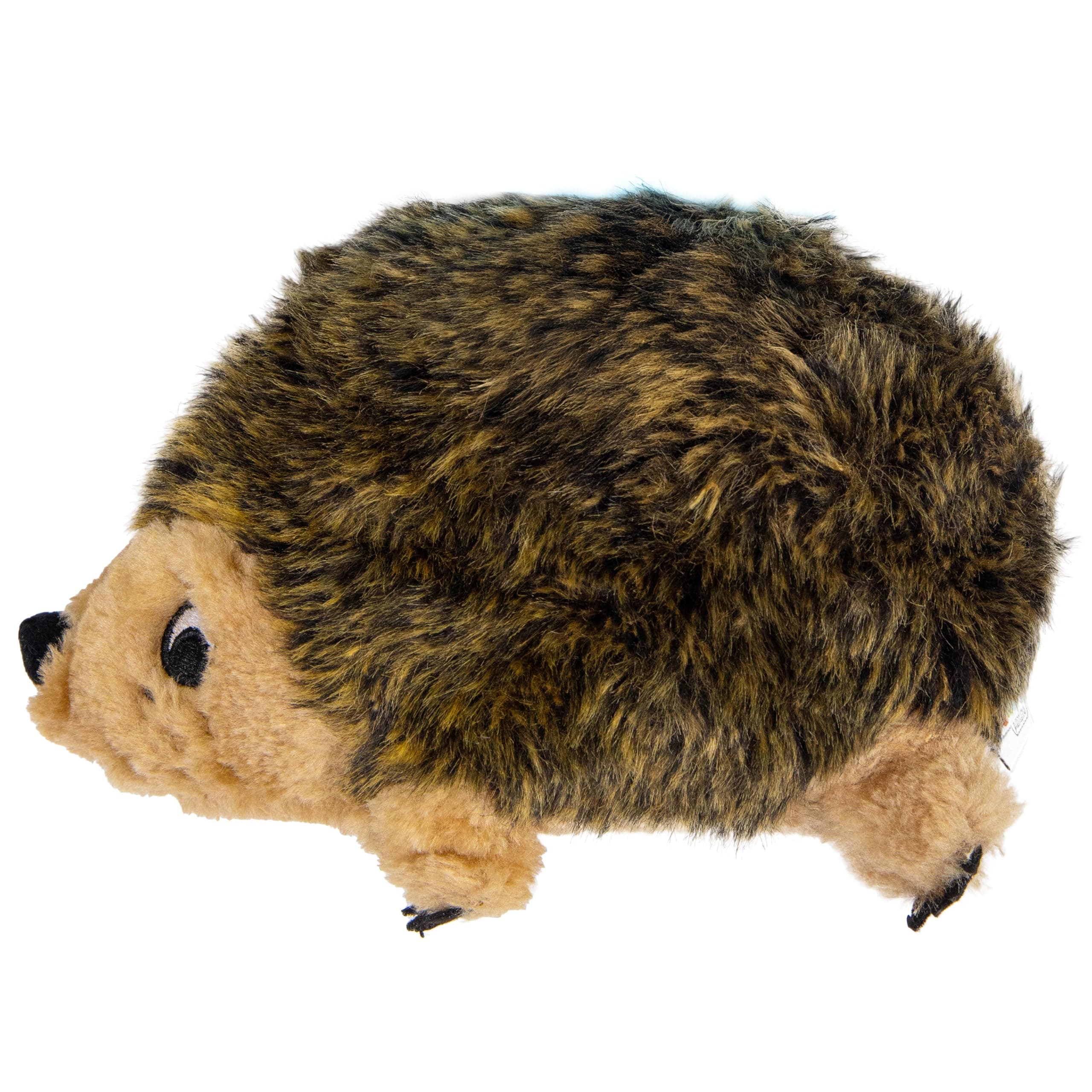 Hedgehogz Stuffed Dog Toy – Soft Plush Hedgehog, Grunts & Squeaks, Medium, 9" x 5" x 6.5"
