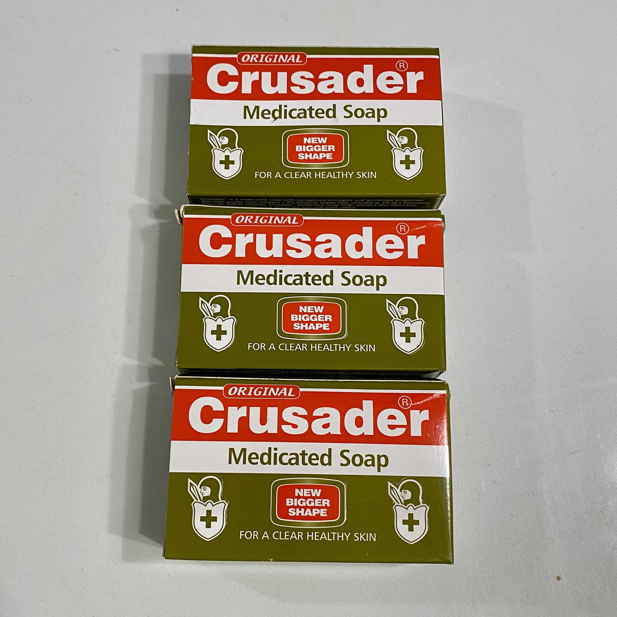 Crusader Medicated Soap (2 oz.) PACK OF 3 BARS, Black