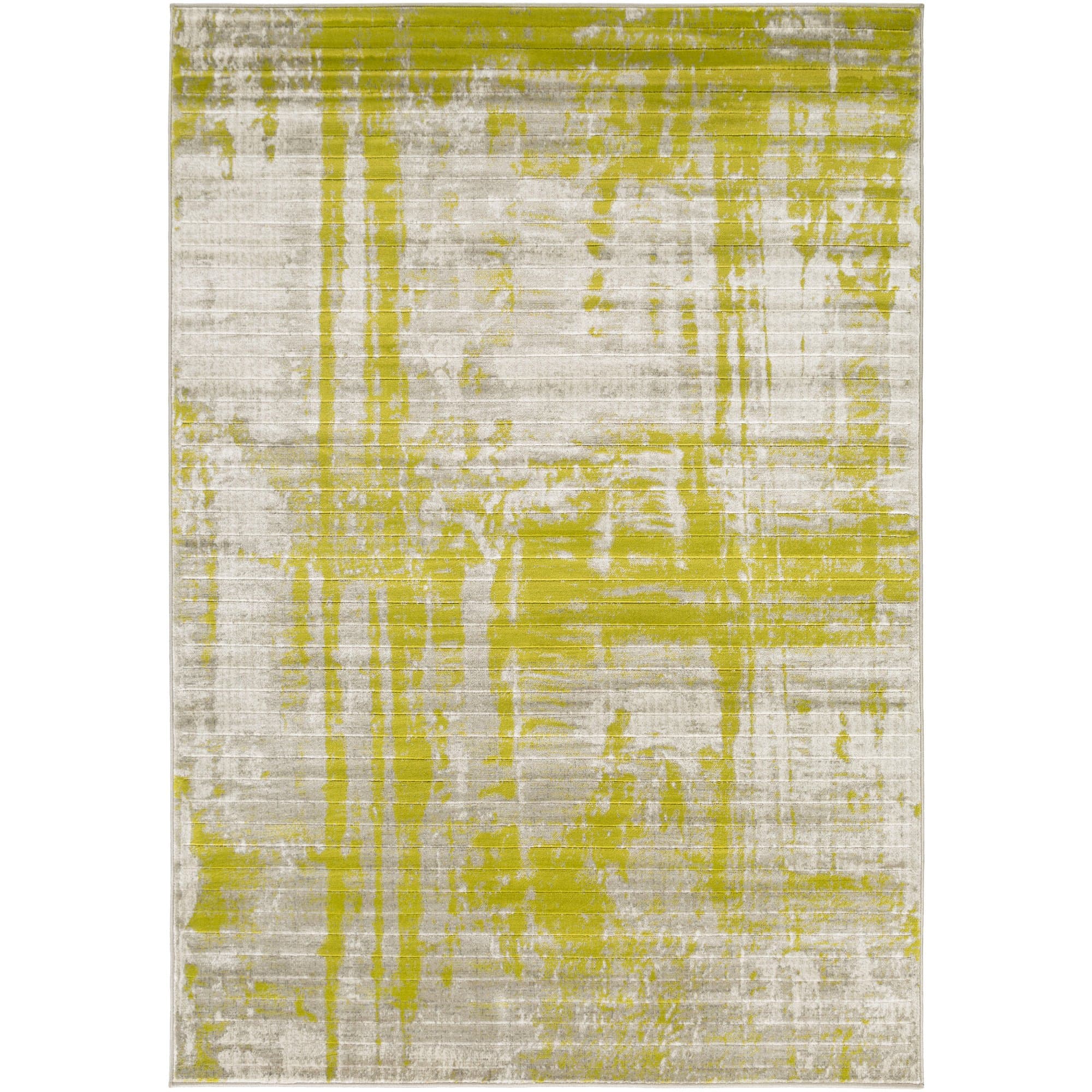 Carlotta Lime Green Modern Area Rug 5'2" x 7'6"
