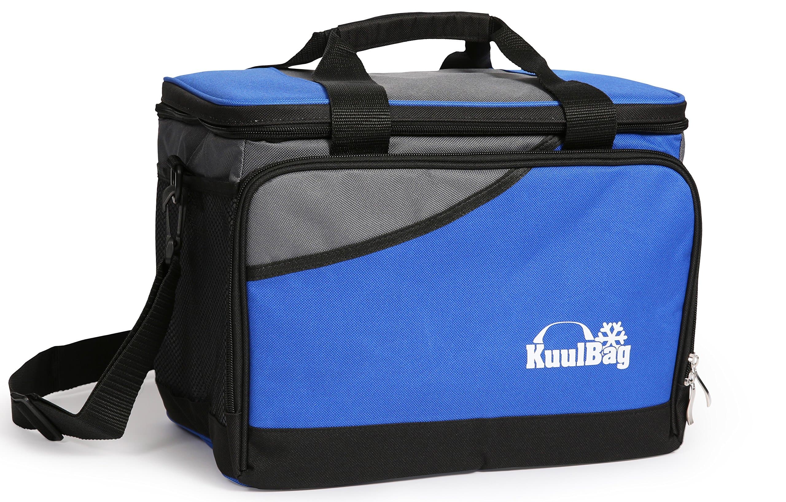 Kuulbag Large and foldable 15L (3,2 gallons) cooling bag from for car travel, sports and outdoor activities. Including shoulder strap