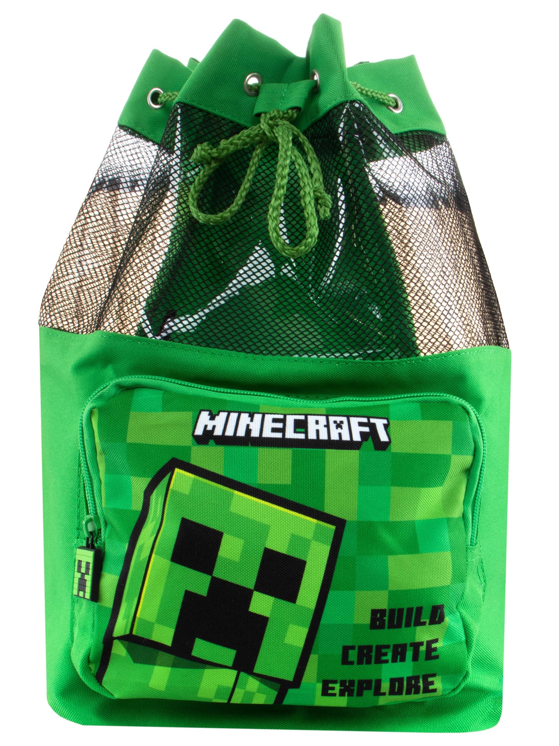 Minecraft Creeper Boys Swim Bag | Green, One Size