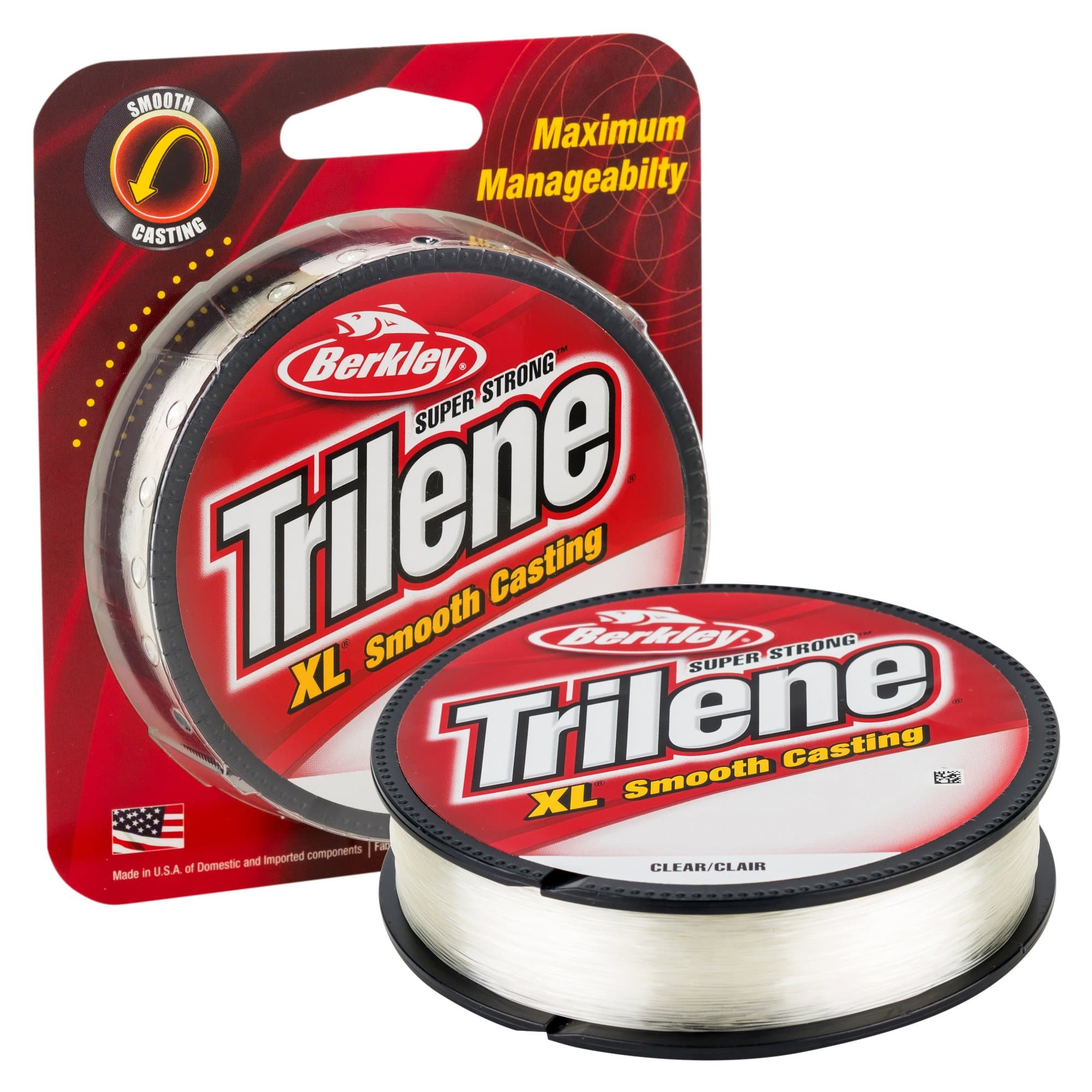 (330 Yards, Clear) - Berkley Trilene XL Smooth Casting Service Spool with 12 lbs Line Test