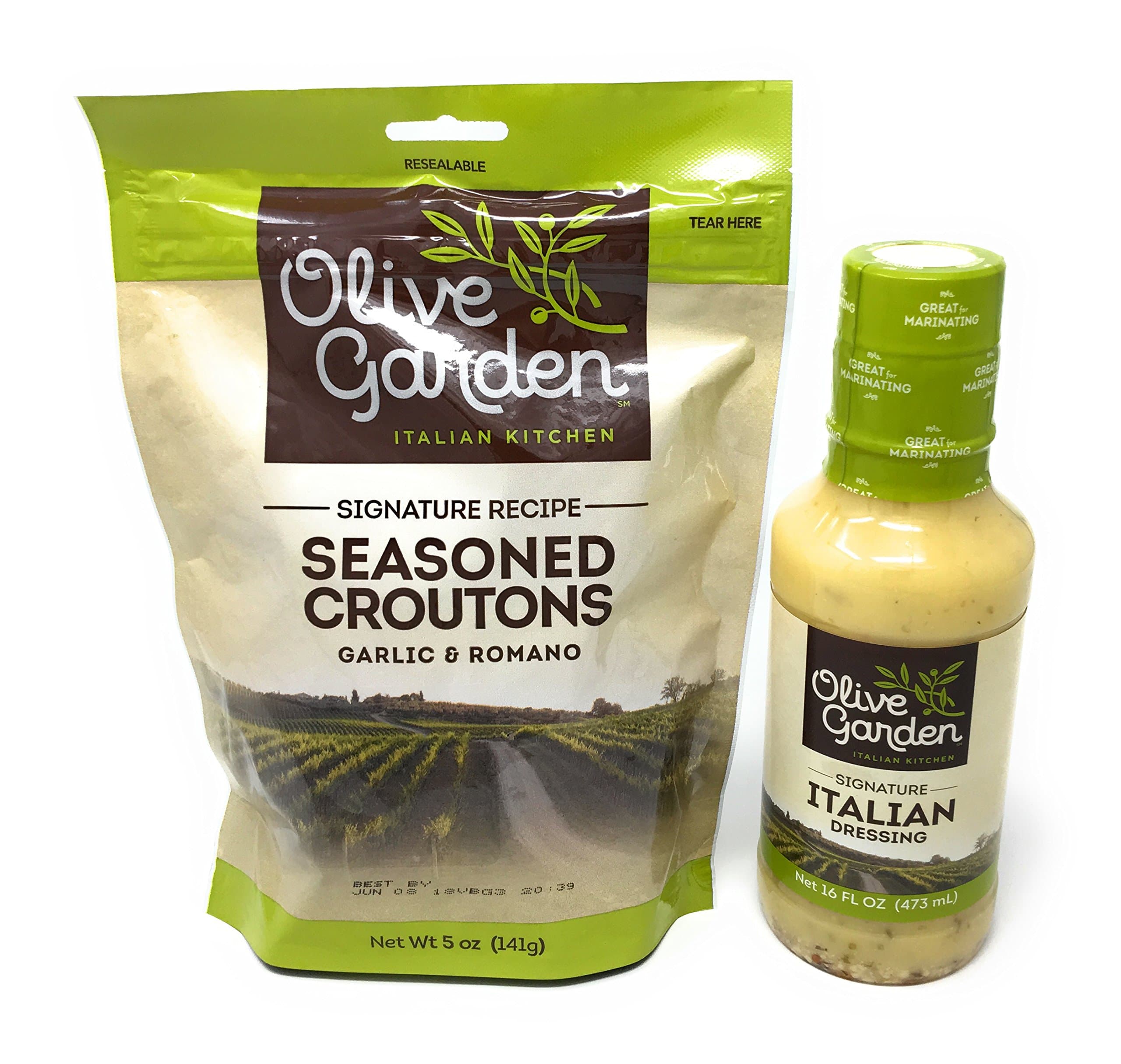 Signature Italian Salad Dressing and Seasoned Croutons - Bundle