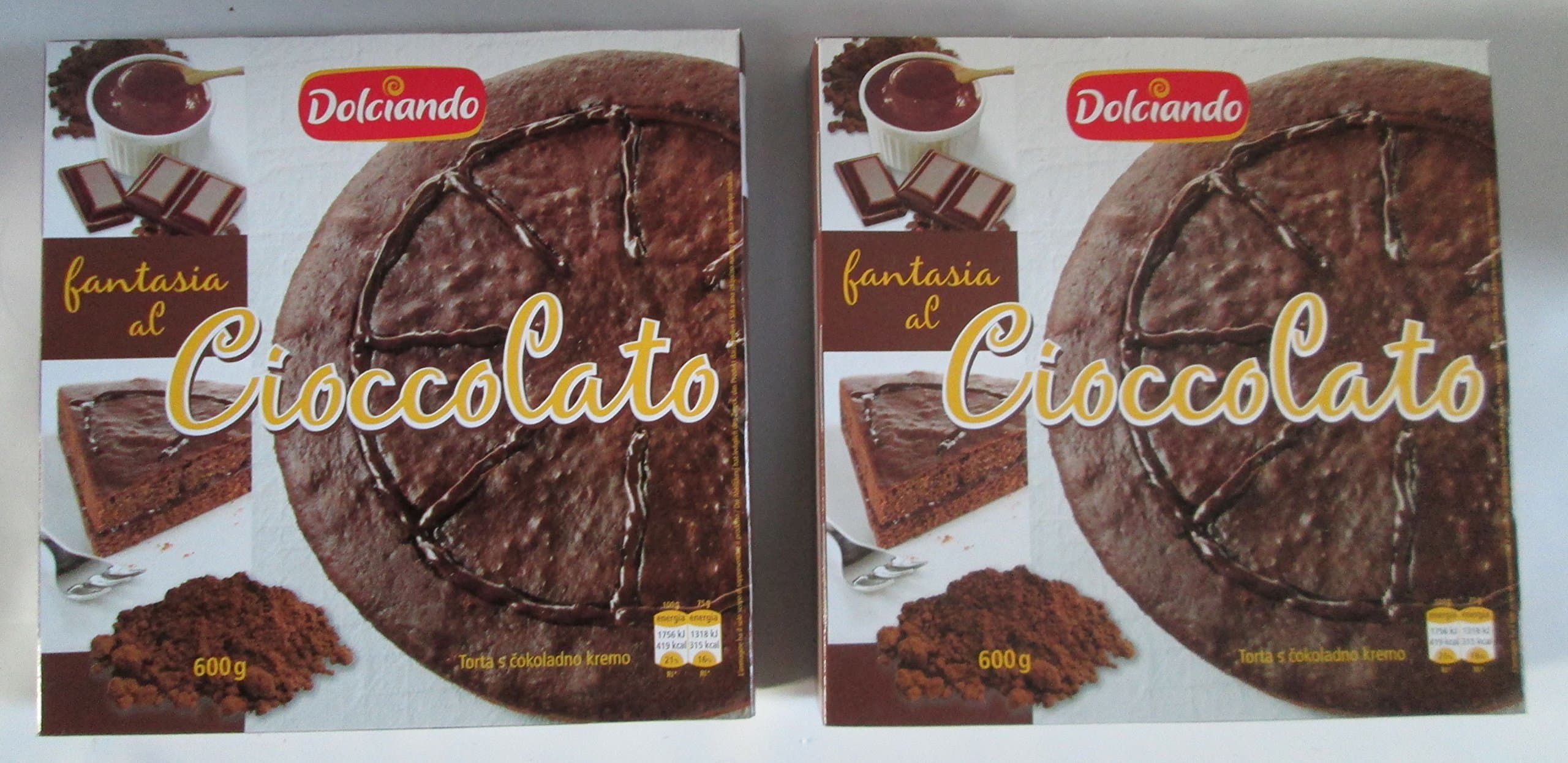 Dolciando: " Fantasia al Cioccolato " cake with chiocolat cream 22.9oz (650g) - pack of 2 [ Italian Import ]