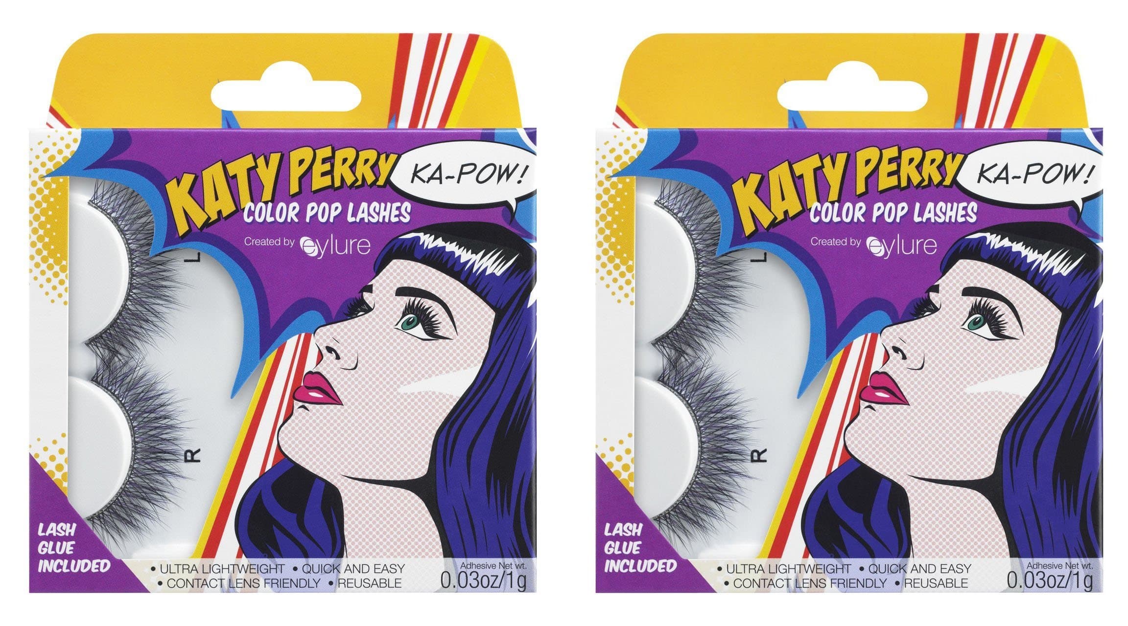 Katy Perry Color Pop Purple Lashes, By Eylure Ka-ching! 2pk Brand NEW
