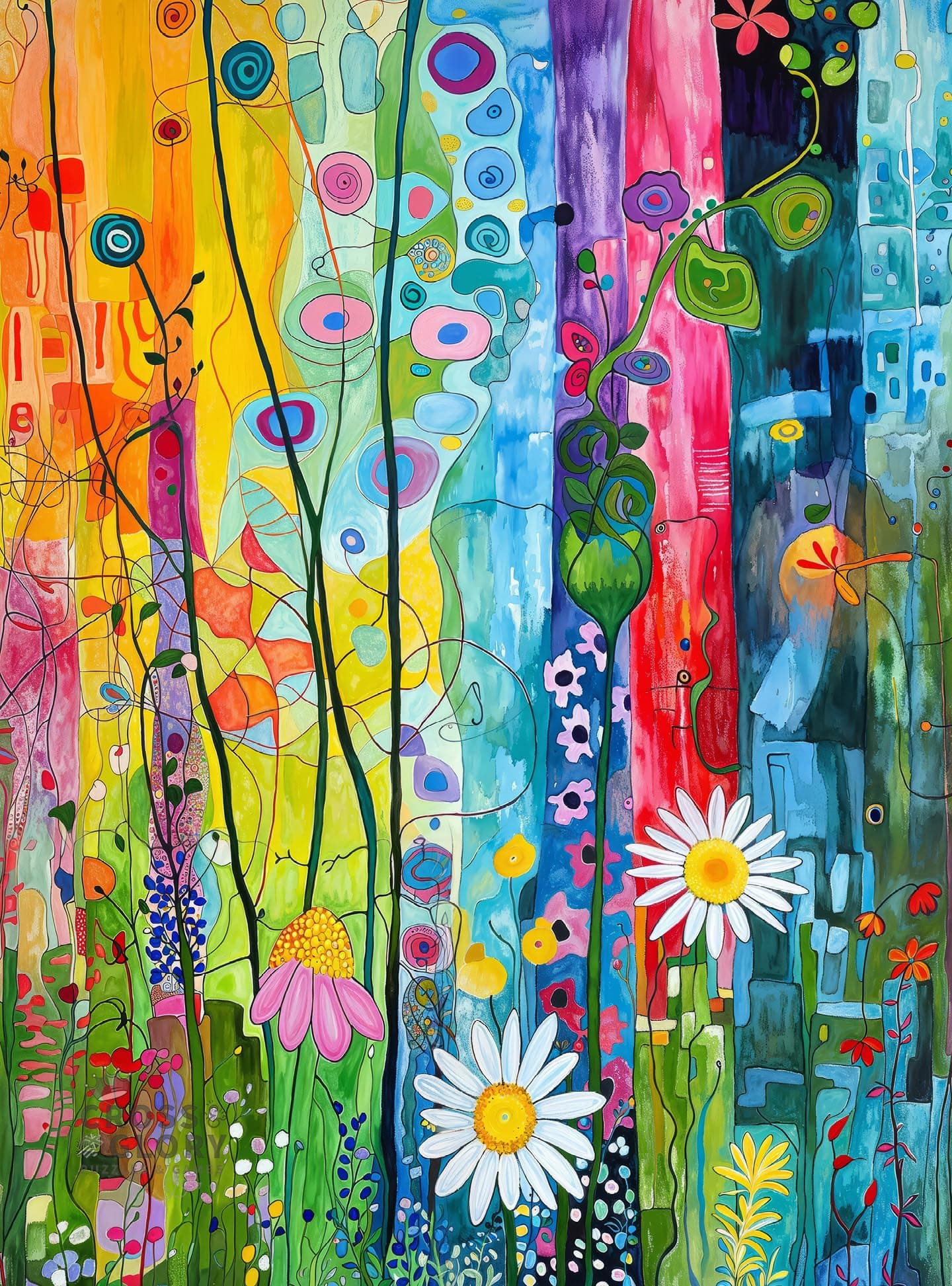 City Garden Rainbow Retreat - 1000 Piece Jigsaw Puzzle for Adults | Whimsical Flower Garden Cityscape | Vibrant Colors | Ideal for Puzzle Enthusiasts and Nature Lovers | Flower Puzzle