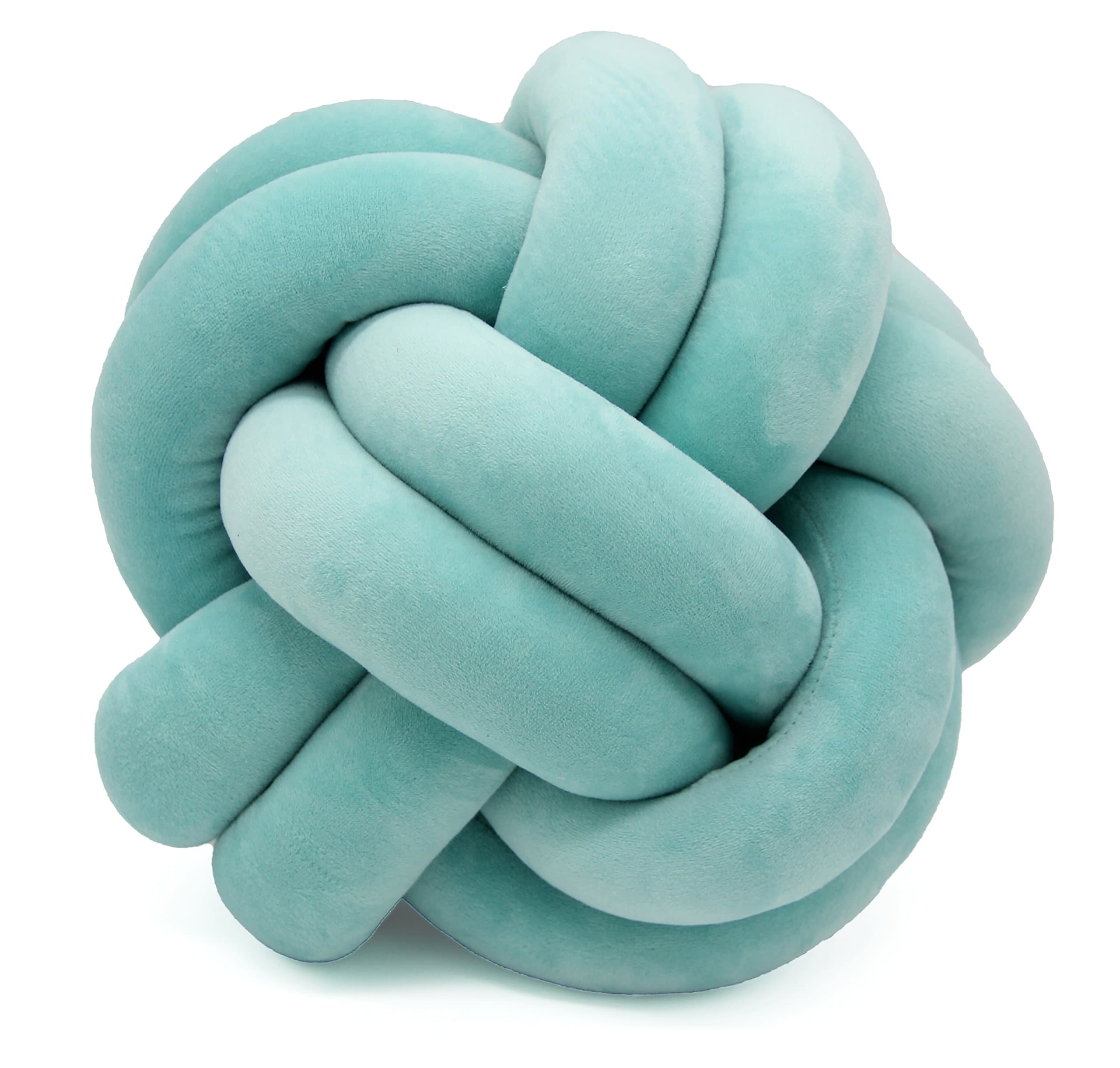 FLORAVOGUE Knot Pillow Home Decorative Cushion - Modern Home Sofa Decor Pillows Pillow (Blue Green)