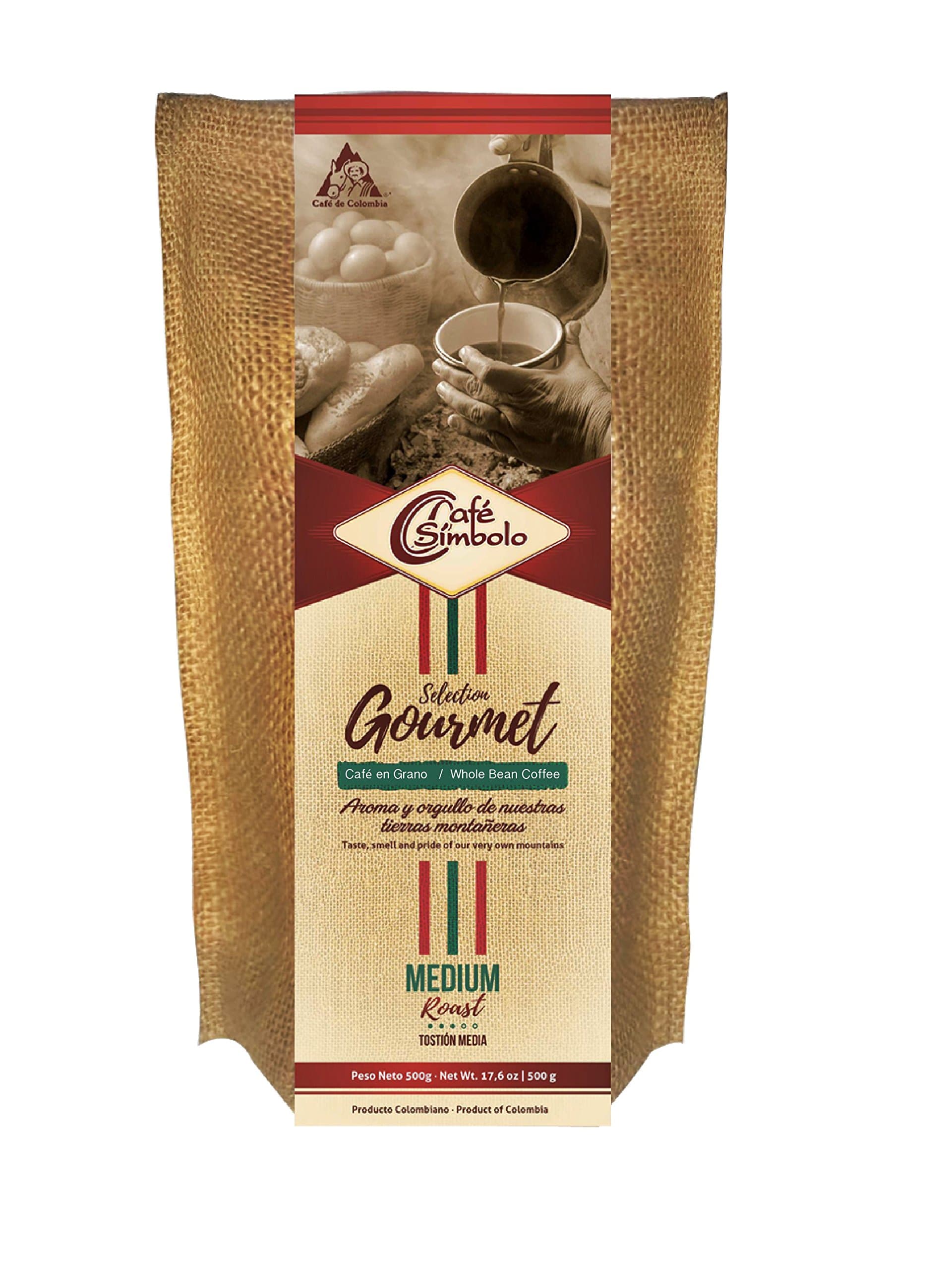 Cafe Simbolo Selection Gourmet 100% Colombian Roast Coffee (Whole Beans, 17.6 Ounces)