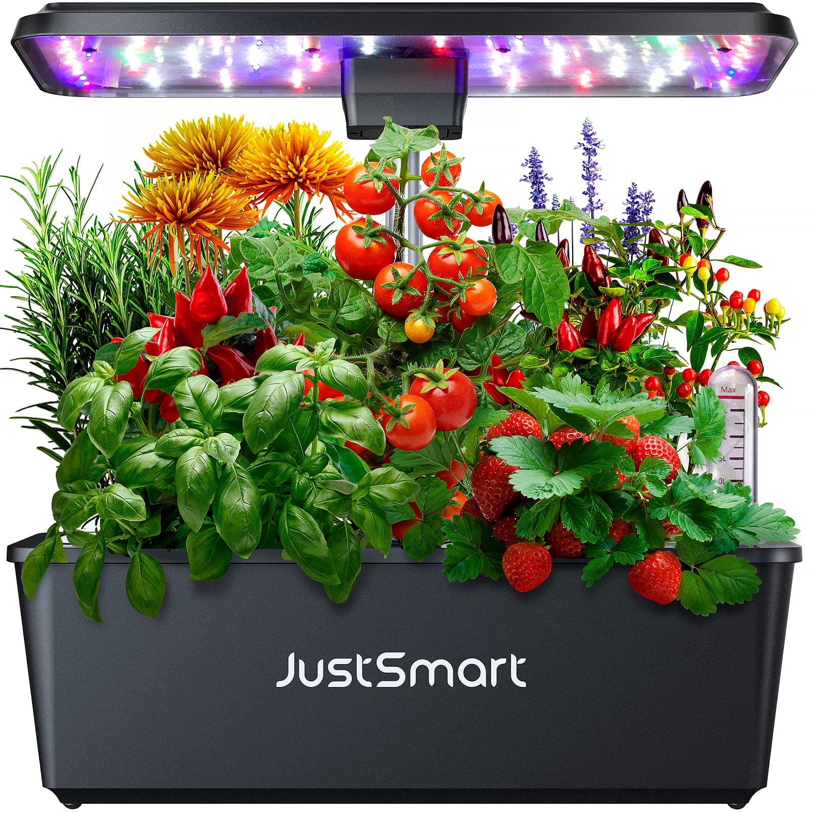 12 Pods Hydroponics Growing System, Indoor Herb Garden with 36W 5 Color LED Grow Light, Indoor Growing System with Tweezers, Automatic Timer and LED Full Spectrum, Up to 23"