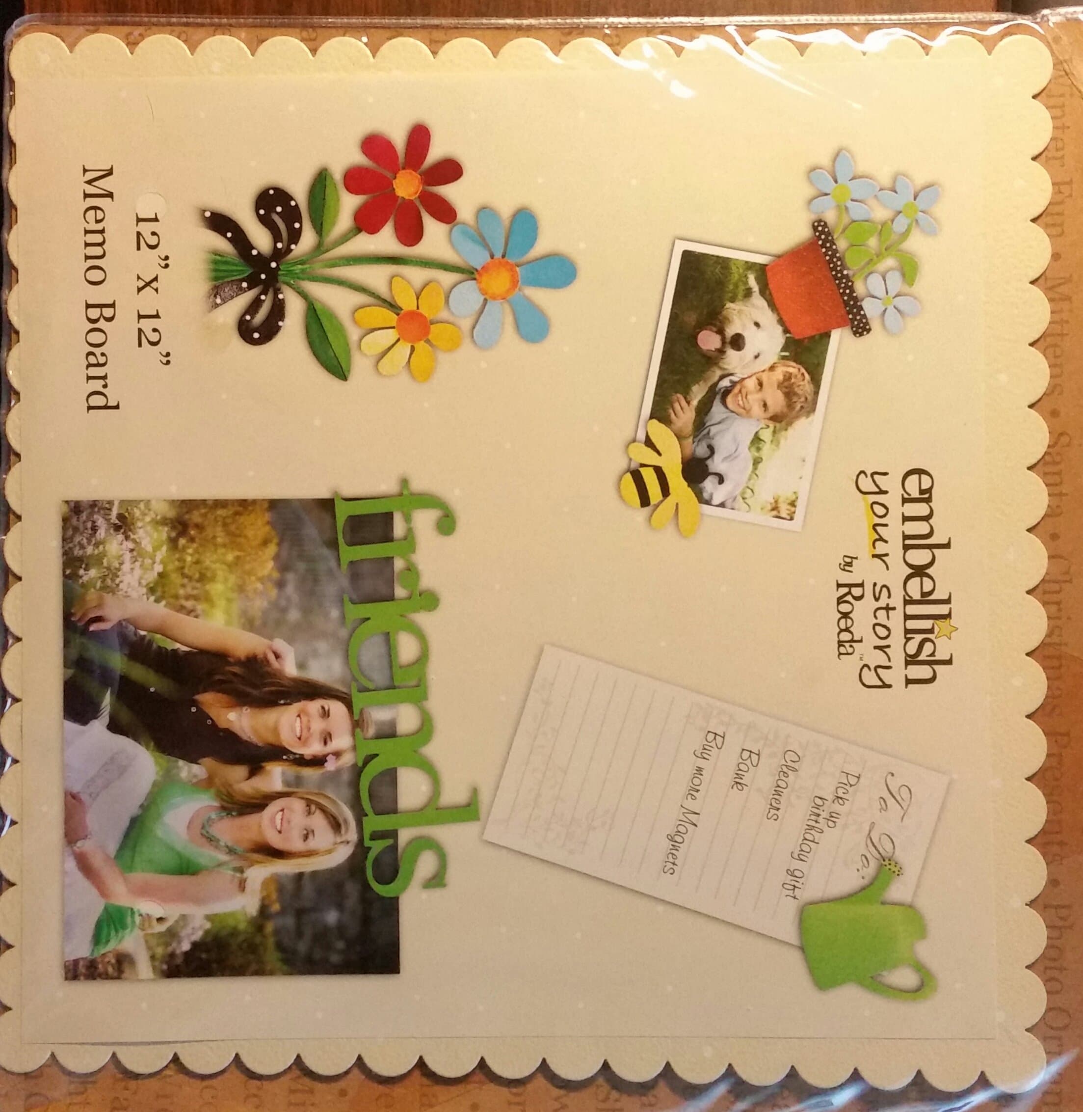 Embellish Your Story Cream w/White Dots Magnetic Memo Board Small - Embellish Your Story Roeda 14268-EMB