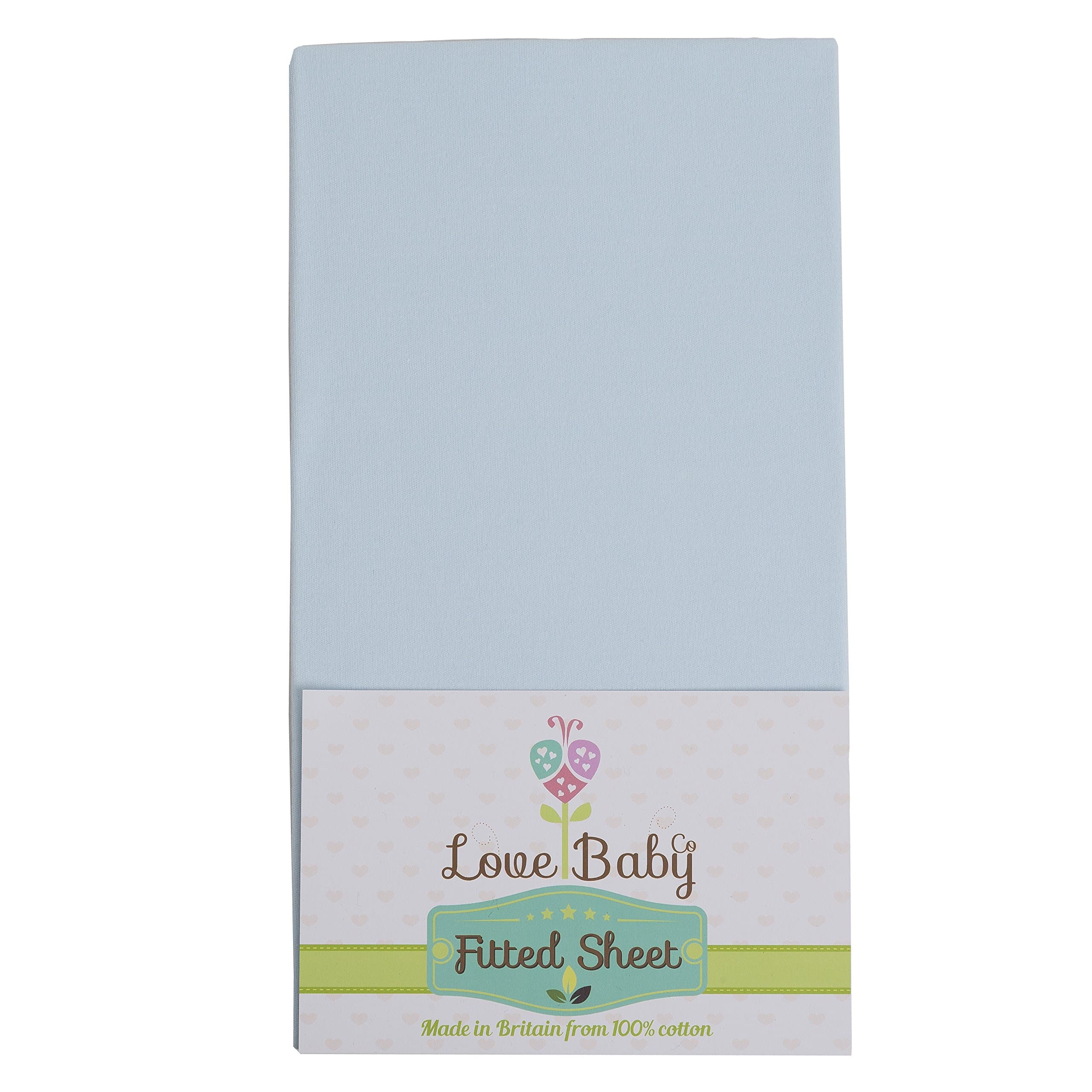 2 x 100% Organic Cotton Fitted Sheets fit bedside crib next to me perfectly - Blue