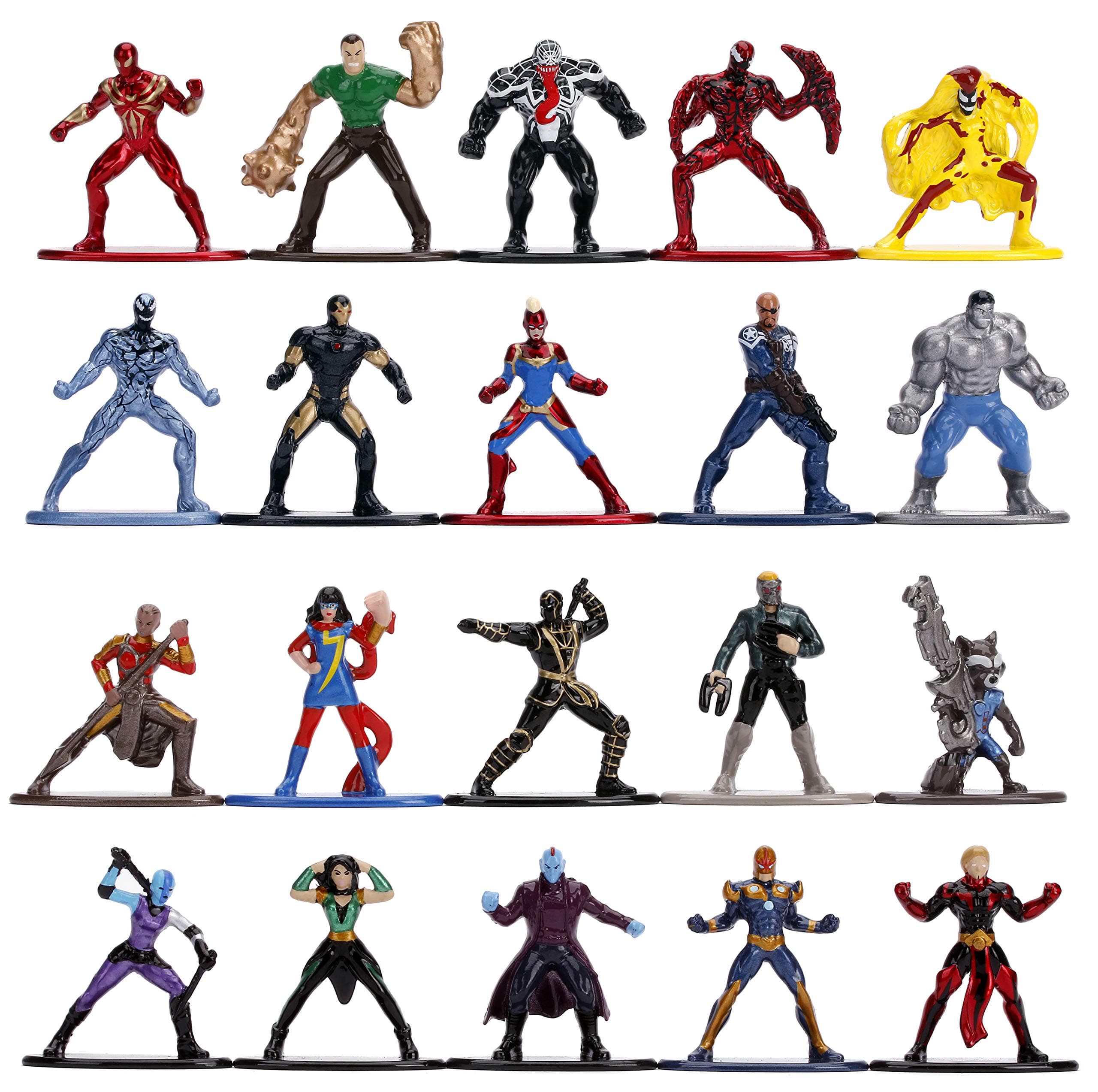 Marvel 1.65" Die-cast Metal Collectible Figures 20-Pack Wave 3, Toys for Kids and Adults