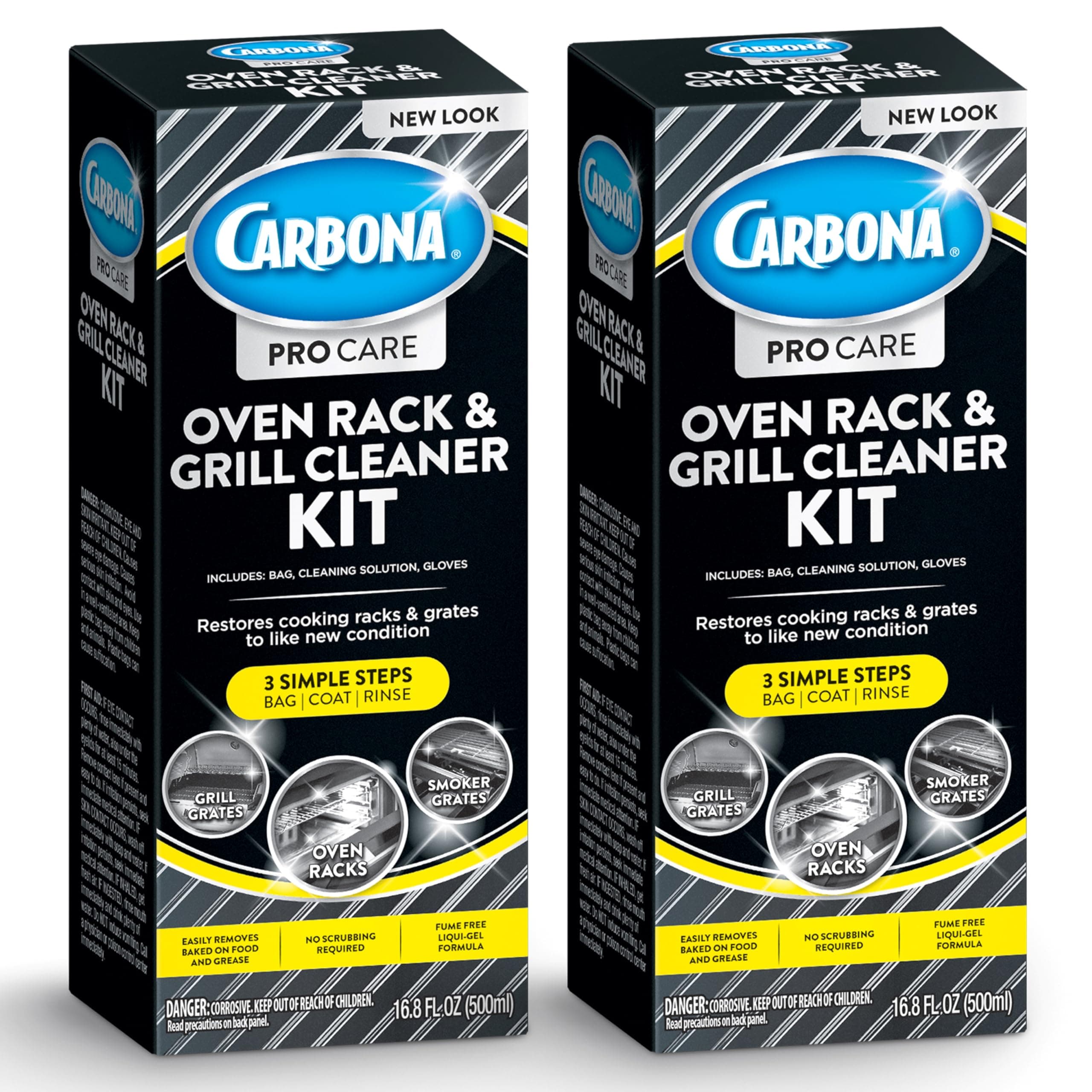 Carbona Grill and Grill Cleaner for Oven - Removes Coarse Grease and Build-up - Griddle & BBQ Cleaning Solution - 2 Pack