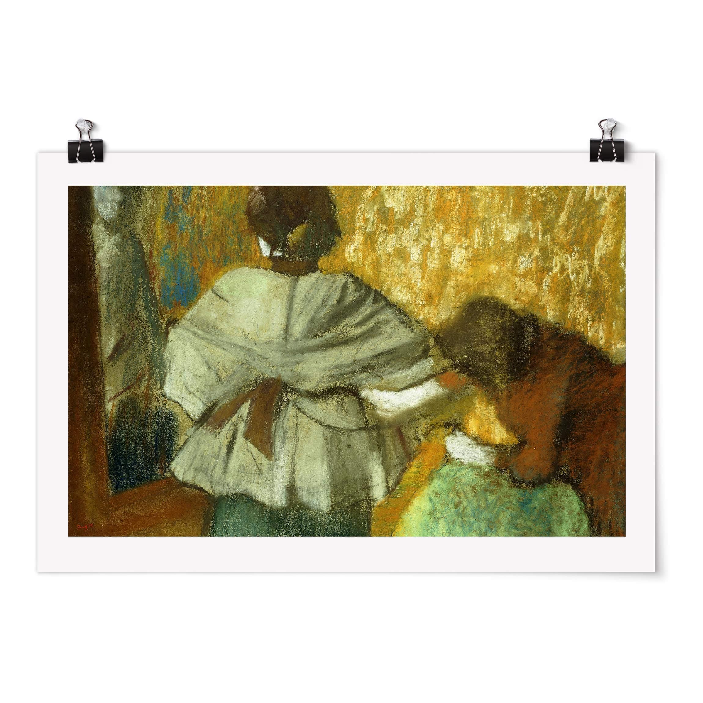 Bilderwelten Poster with Wall Clamps - Edgar Degas - Milliner - Mat 60 x 90cm