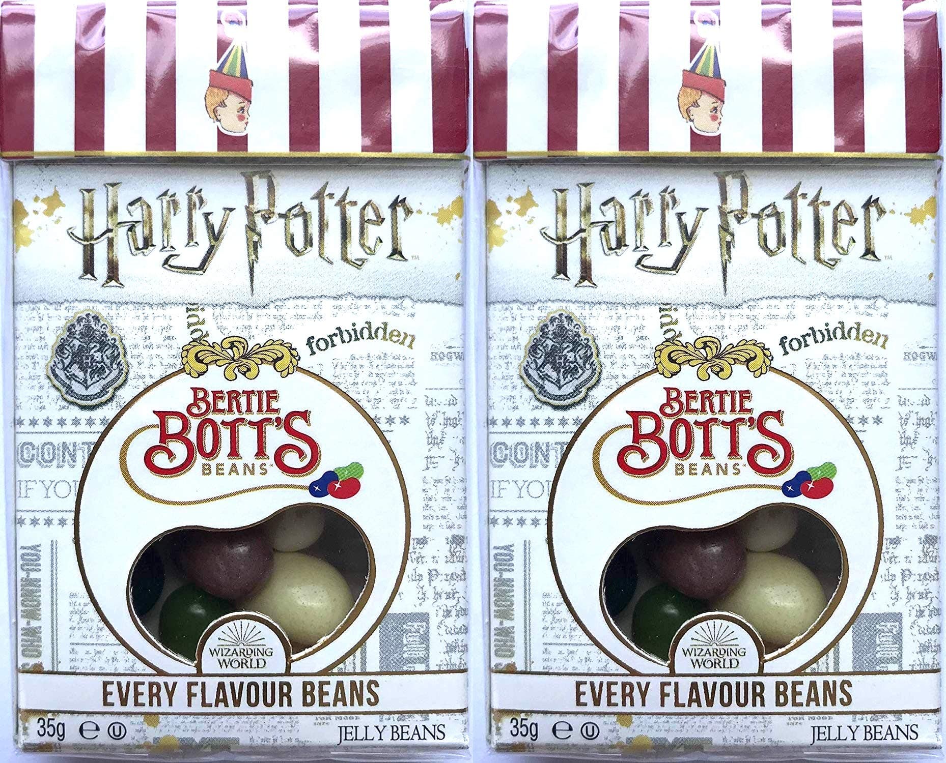 Jelly Belly Candy Company Harry Potter Bertie Bott's Every Flavour Jelly Belly Beans 1.2 OZ (35g) (2 Packs)
