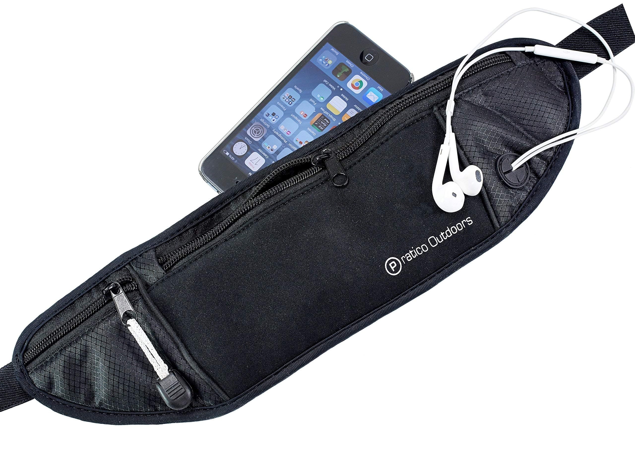 Pratico Outdoors RunCubby Exercise & Running Belt with Large Accessory Pockets