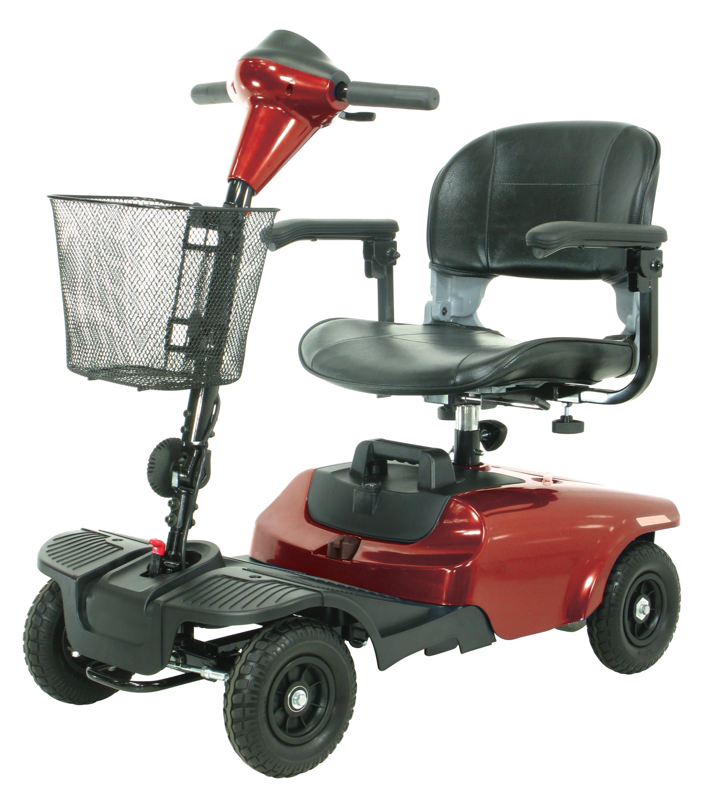 Drive Medical Bobcat 4 Wheel Compact Scooter, Red