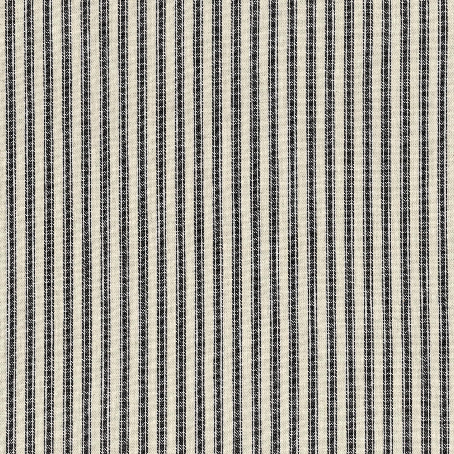Waverly Timeless Ticking Cotton Duck Black, Fabric by the Yard