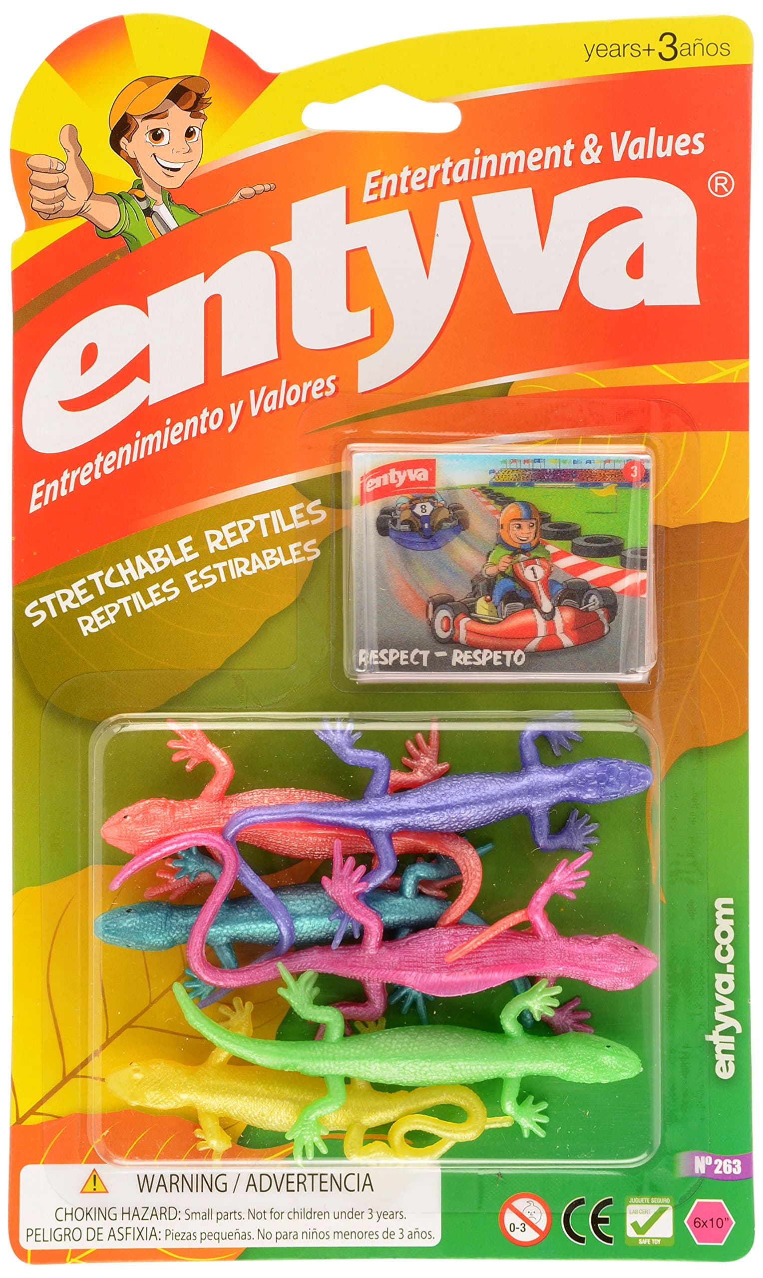 Stretchable Mini Reptiles Toy – Bright Colors- Variety of Models (Lizards, Snakes, Spiders& Snakes, Cocodriles&Frogs) (Assorted Colors- Assorted Styles- May Vary) –Entyva