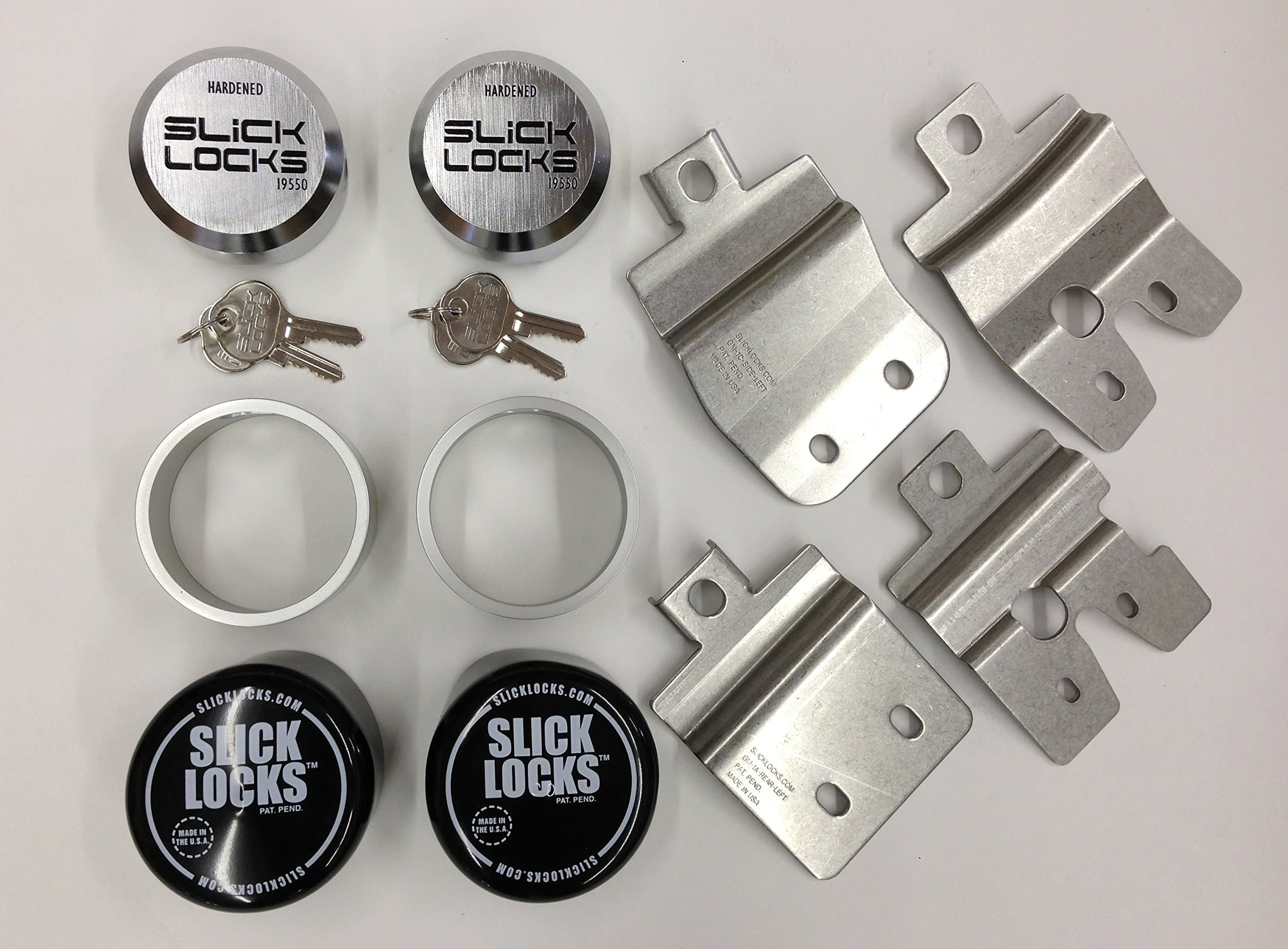 Slick Locks Chevy GMC Swing Door Kit Complete with Spinners, Weather Covers and Locks