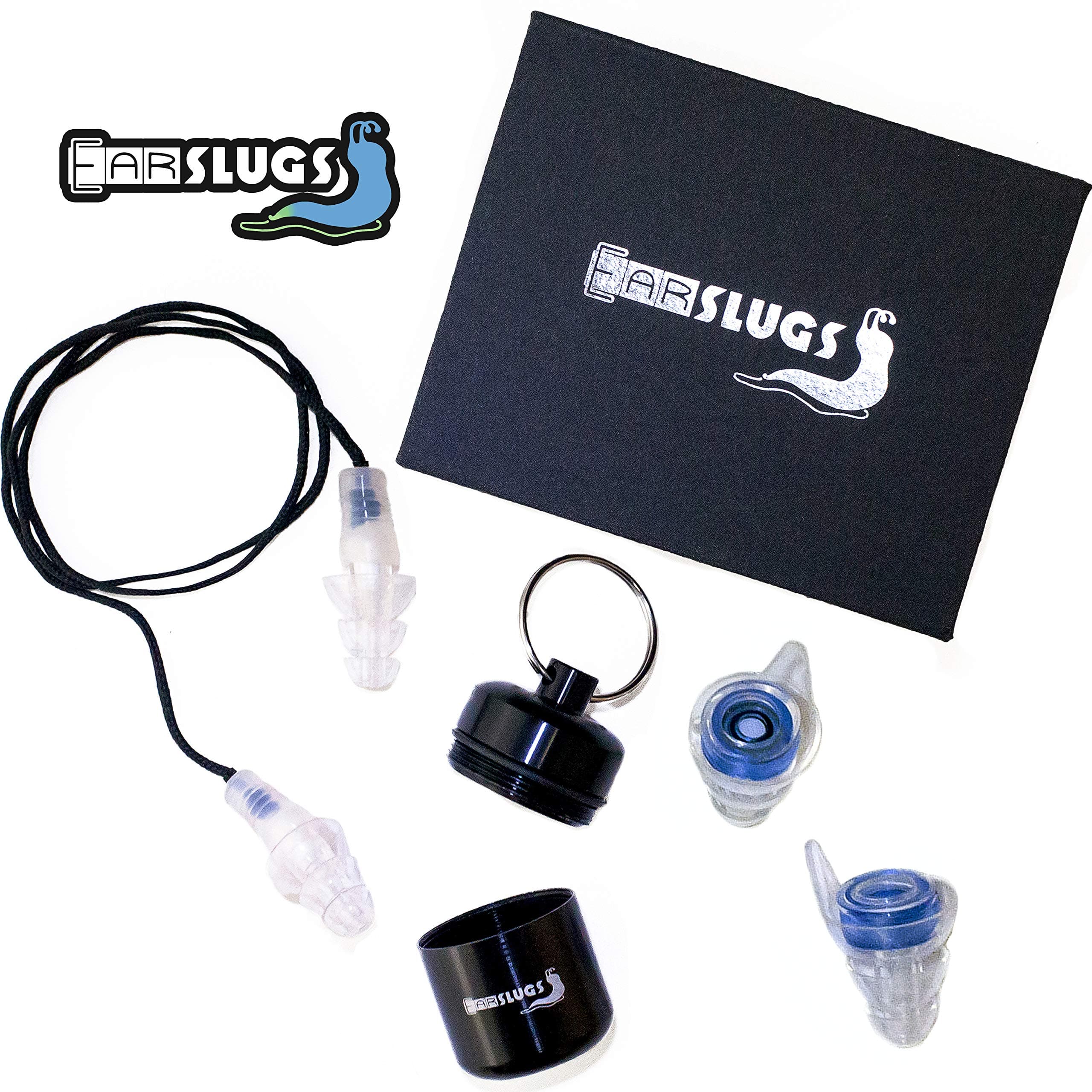 Premium High Fidelity Blue Filter Earplugs - Hearing Protection with Carrying Case - Concerts, Live Music, Festivals, Sporting Events
