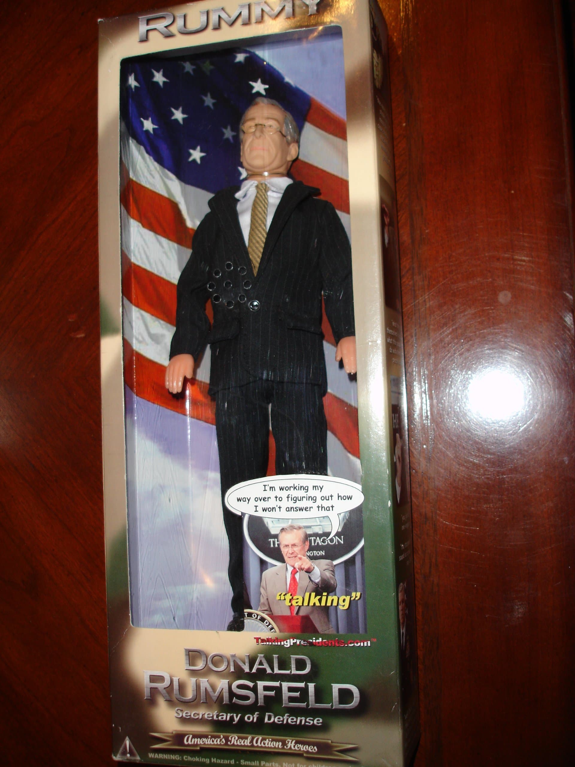 Donald Rumsfeld Talking 12" Doll Rummy