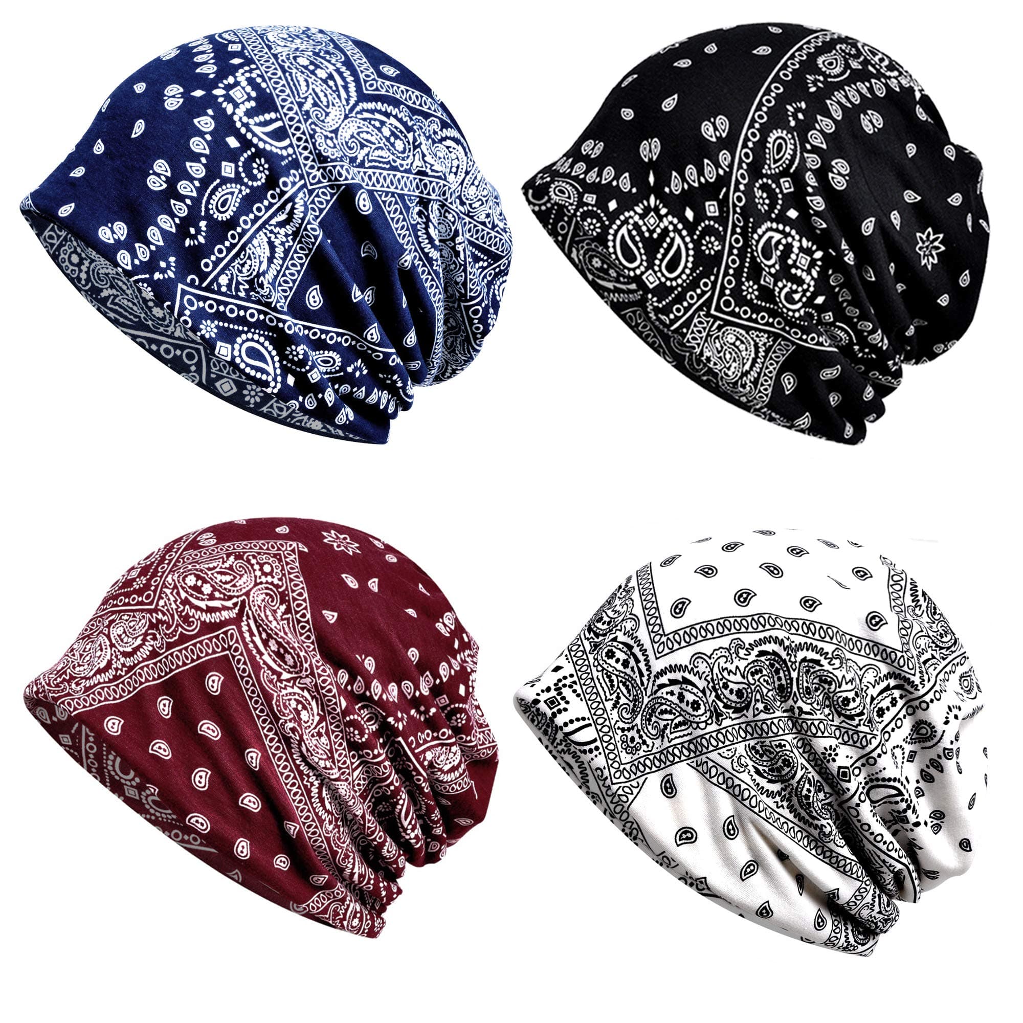 Cotton Slouchy Beanie Hip-Hop Soft Lightweight Running Beanie Adult Skull Hats Cap for Men Women