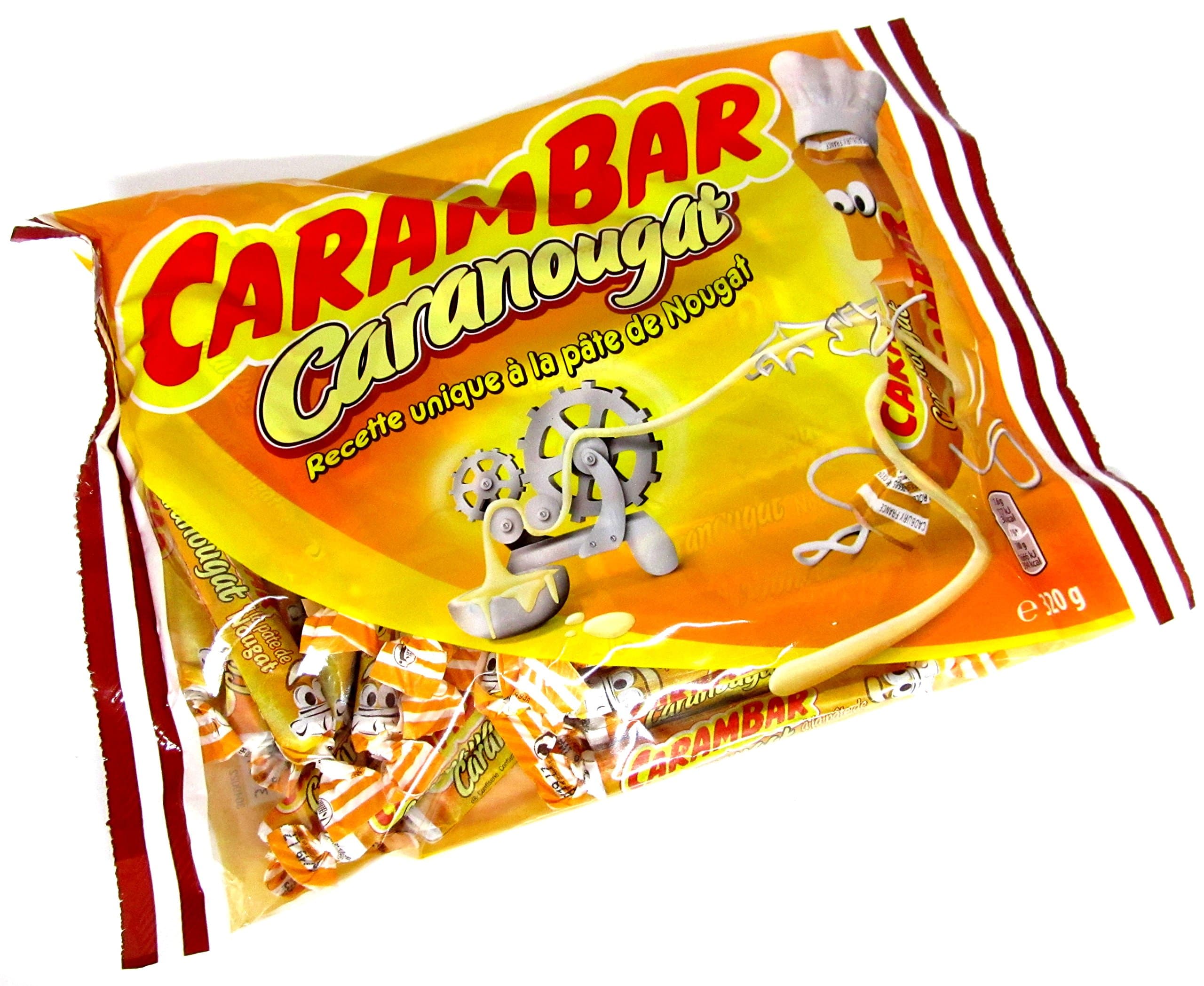 Caranougat, Nougat by Carambar from France, Nougat Sticks Individually Wrapped 320g