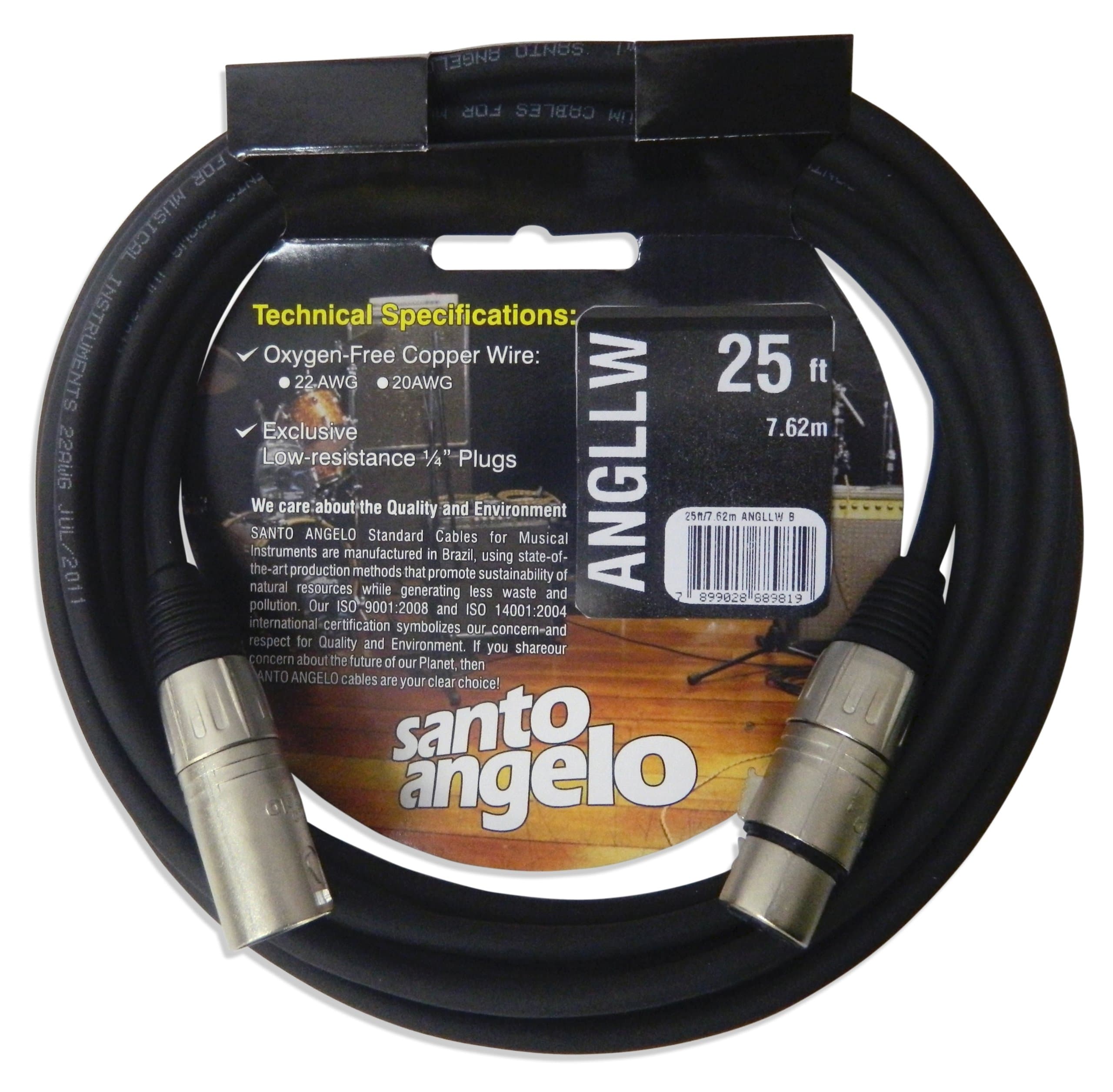 ANGL LW 0.79 Inch XLR to XLR Microphone Cable - 25 Feet