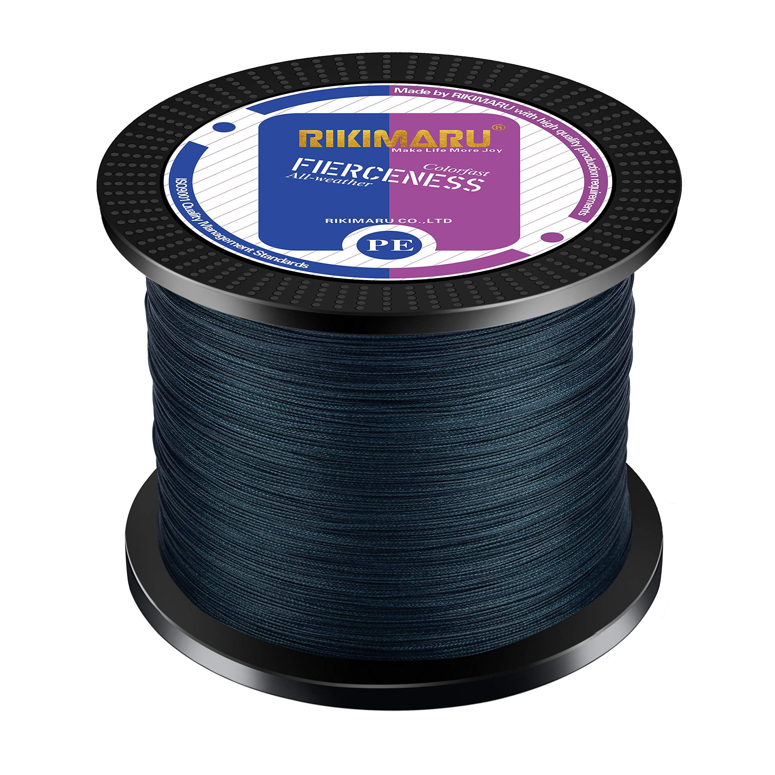 RIKIMARU Braided Fishing Line Abrasion Resistant Superline Zero Stretch&Low Memory Extra Thin Diameter 327-1094 Yds, 4-180LB